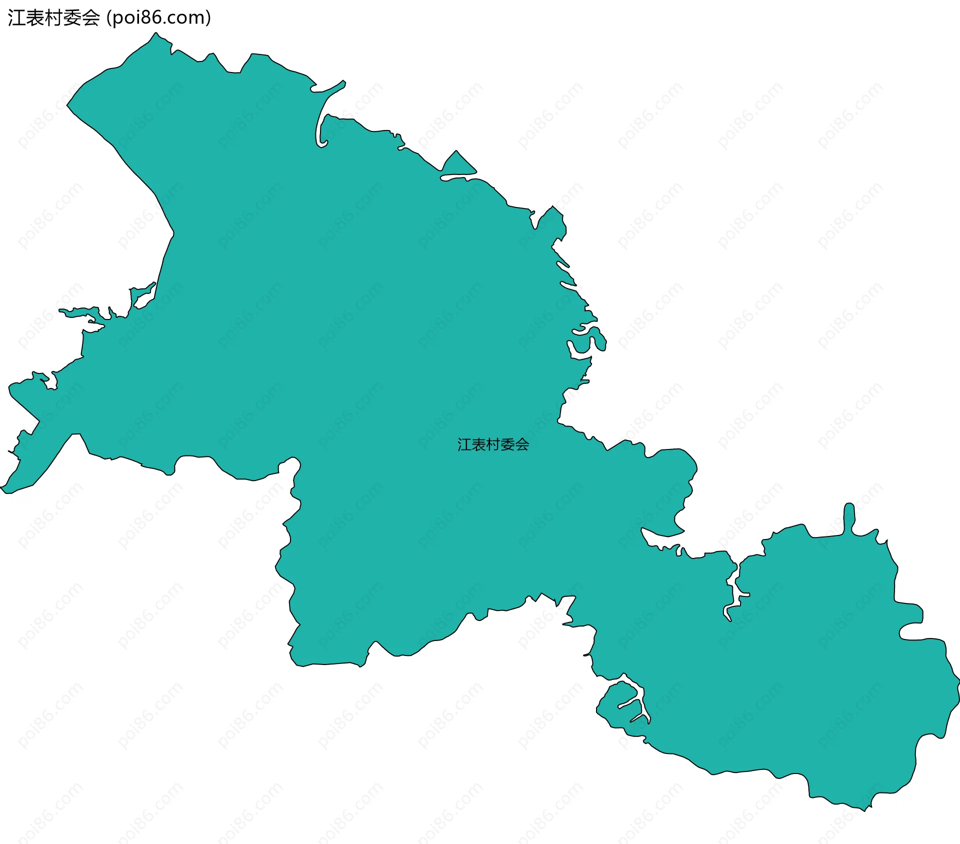 江表村委会边界地图