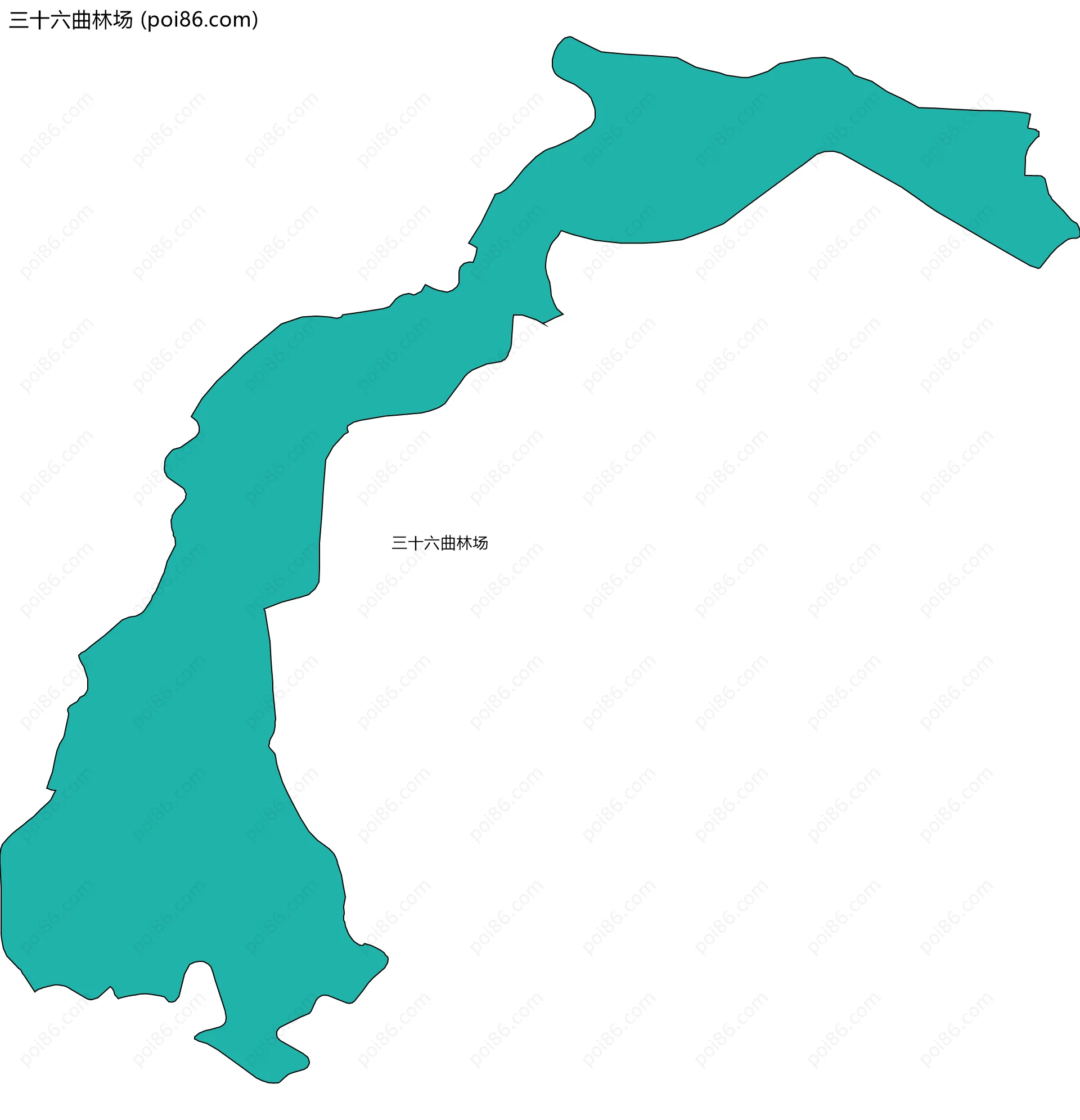 三十六曲林场边界地图