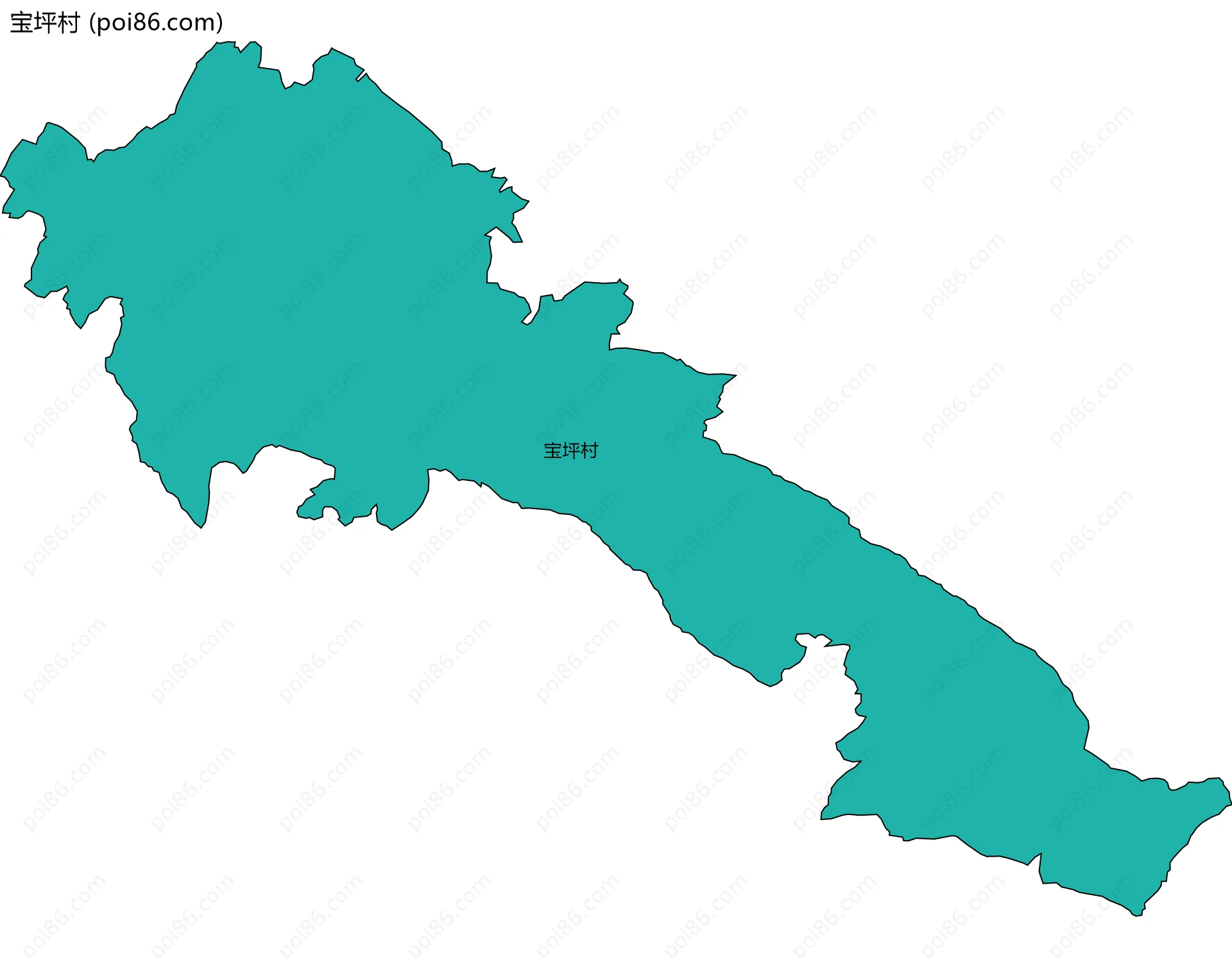 宝坪村边界地图