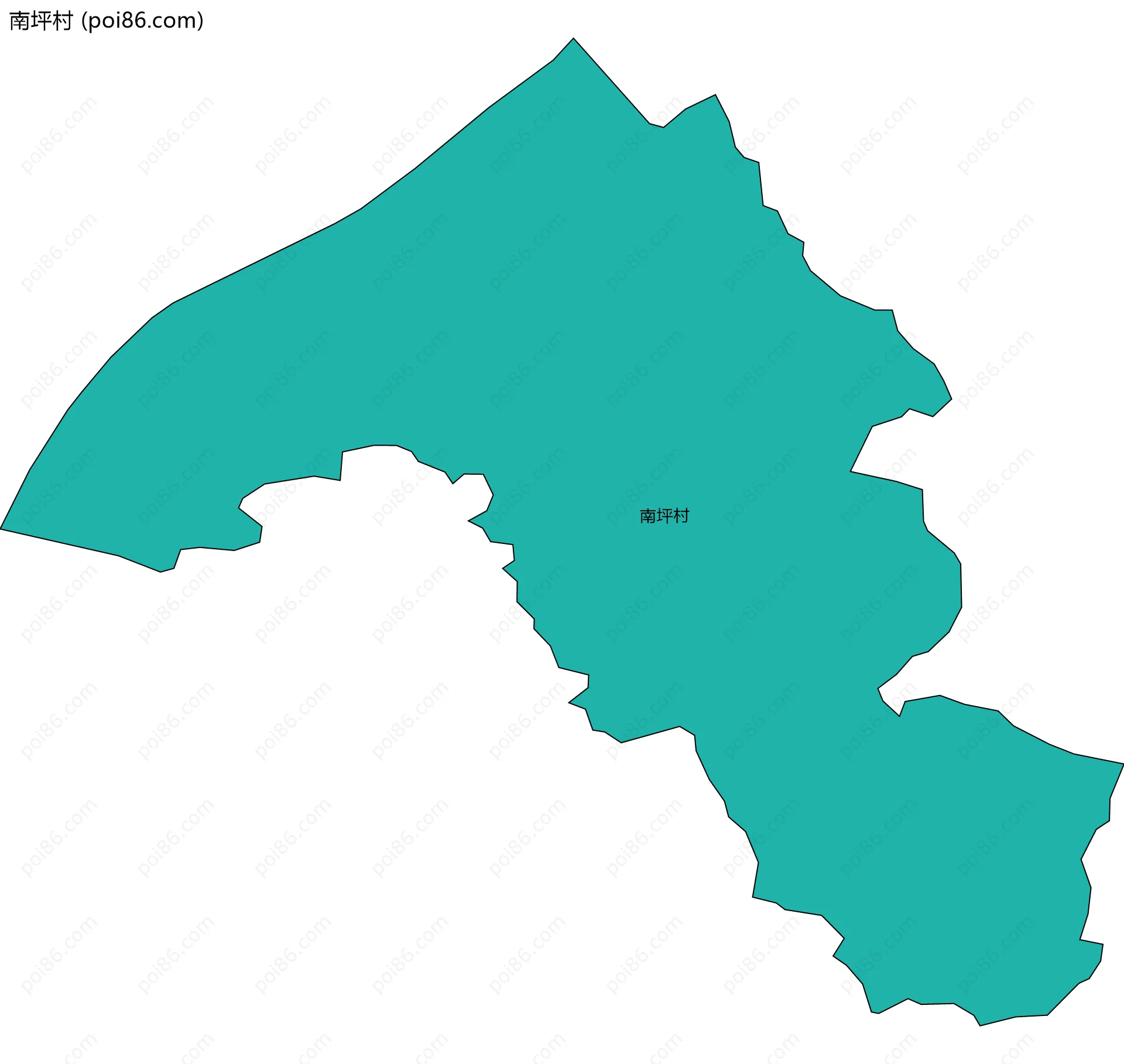 南坪村边界地图