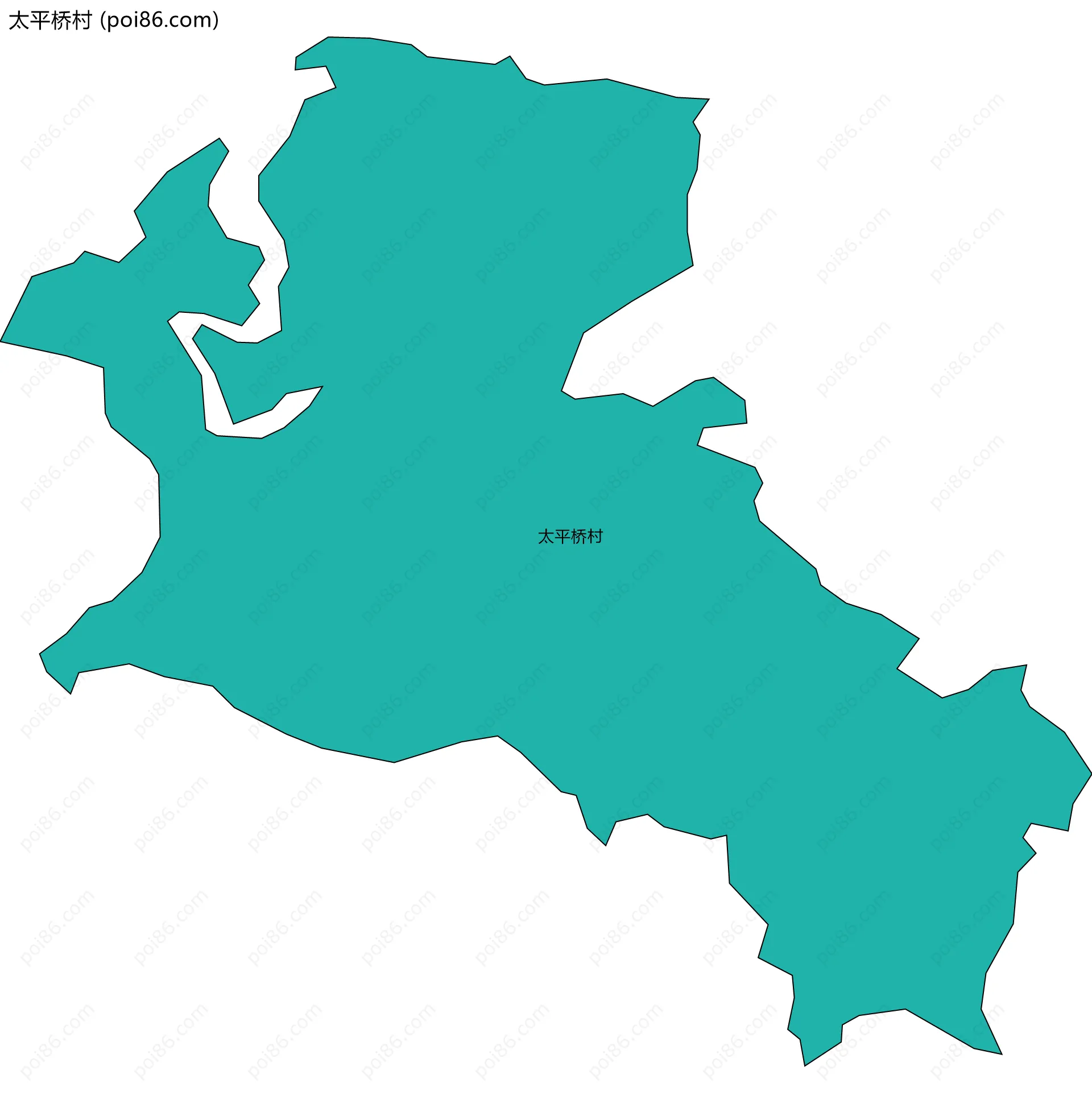 太平桥村边界地图