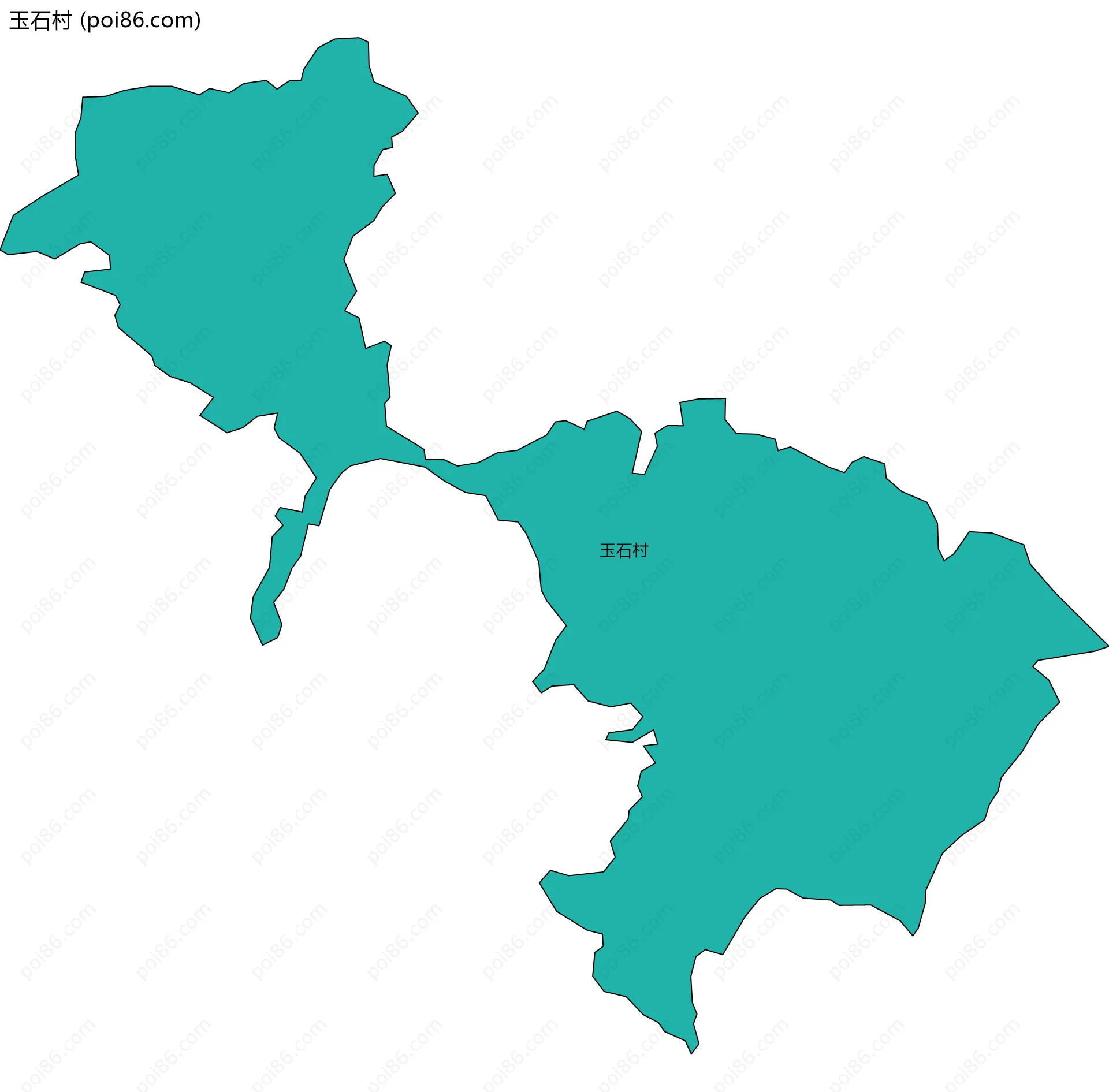 玉石村边界地图