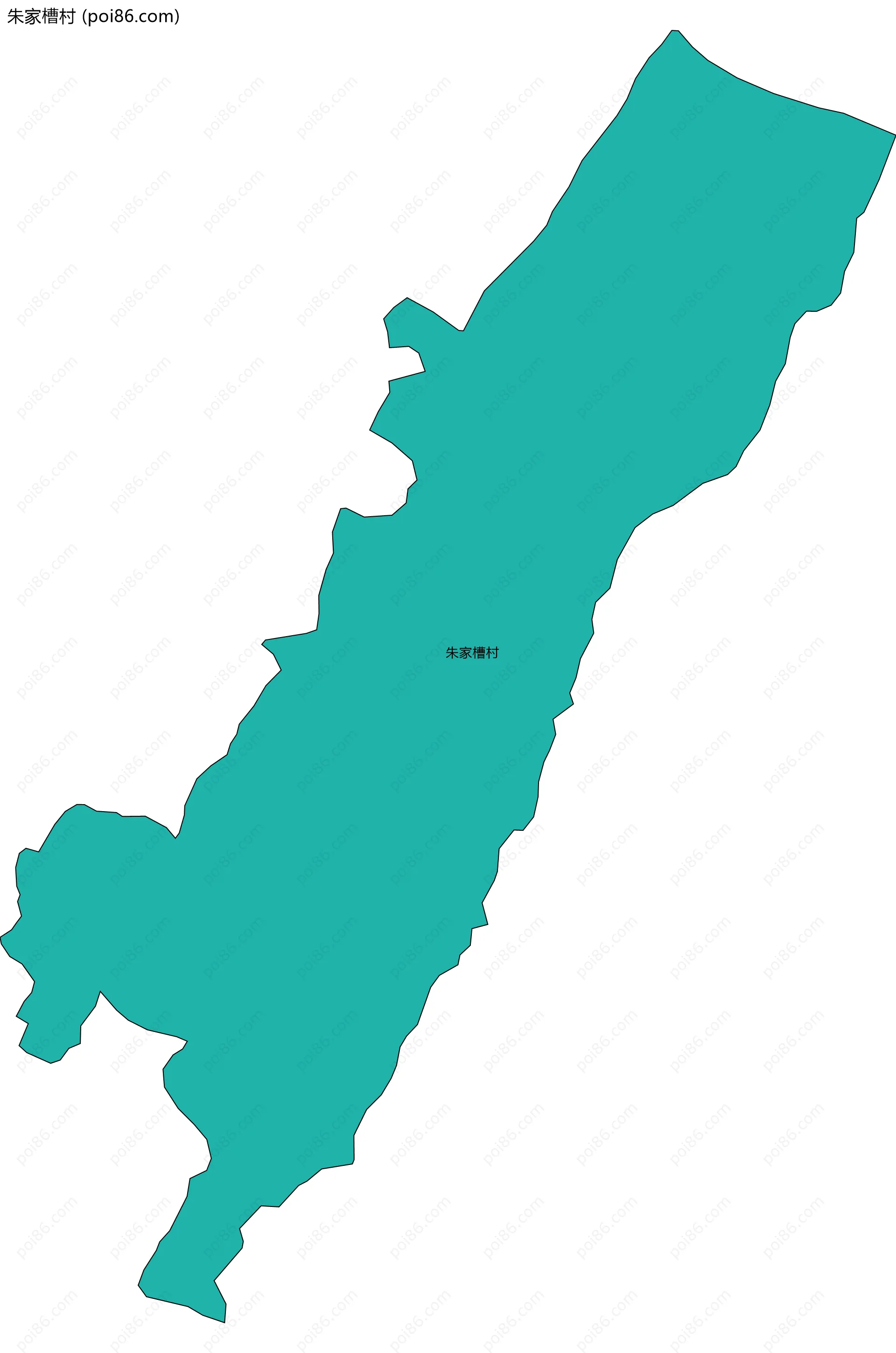 朱家槽村边界地图