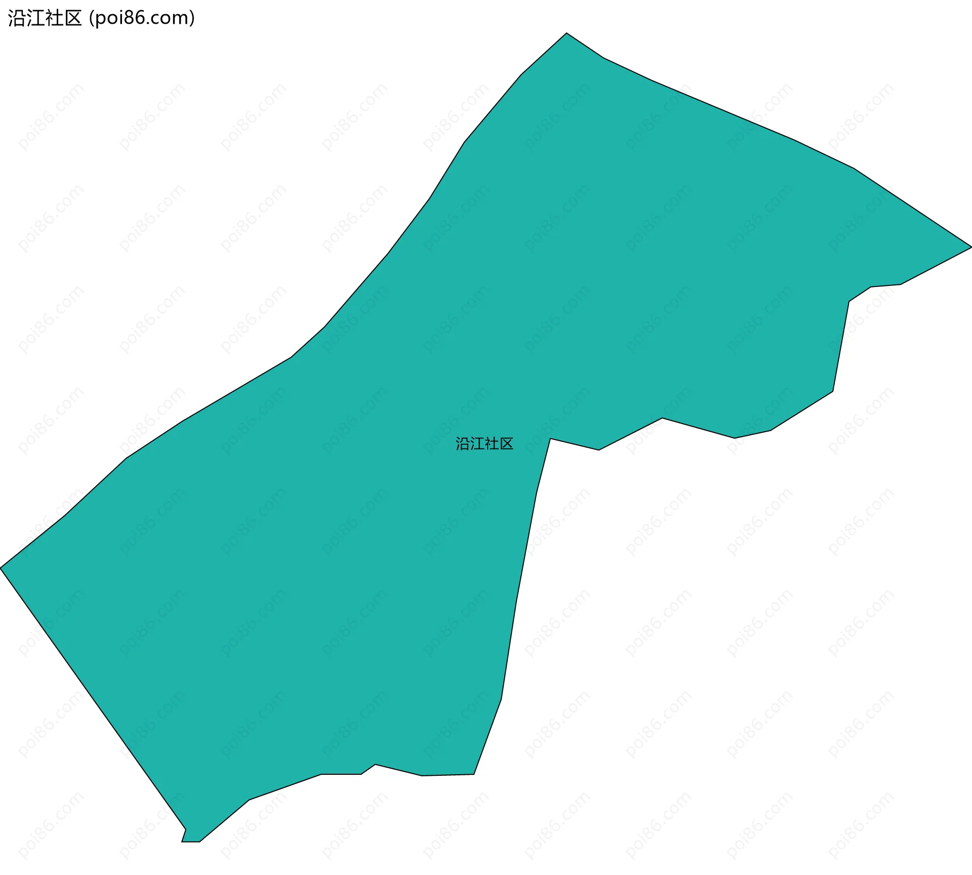 沿江社区边界地图