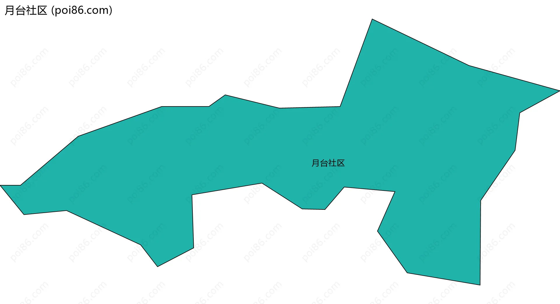 月台社区边界地图