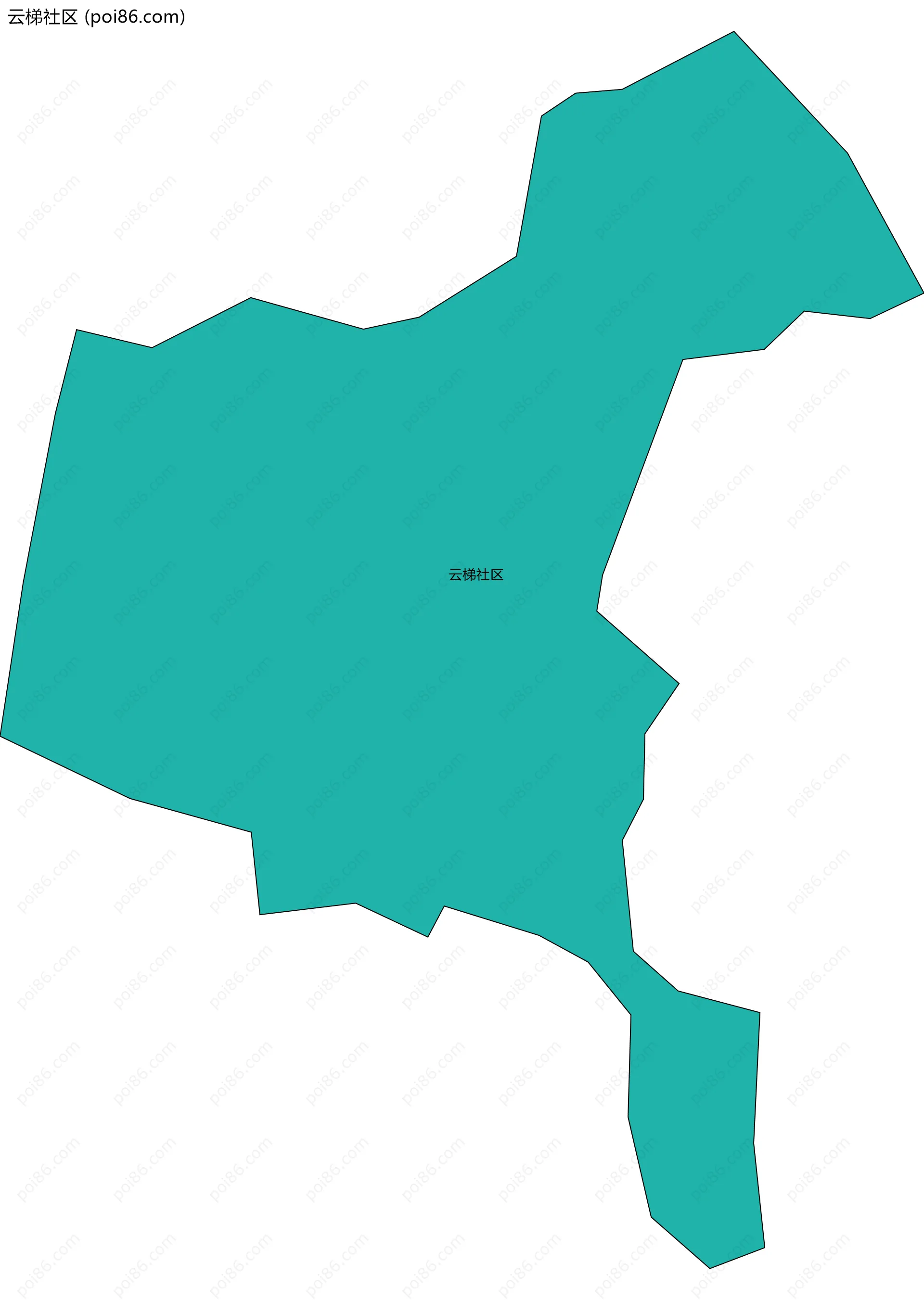 云梯社区边界地图