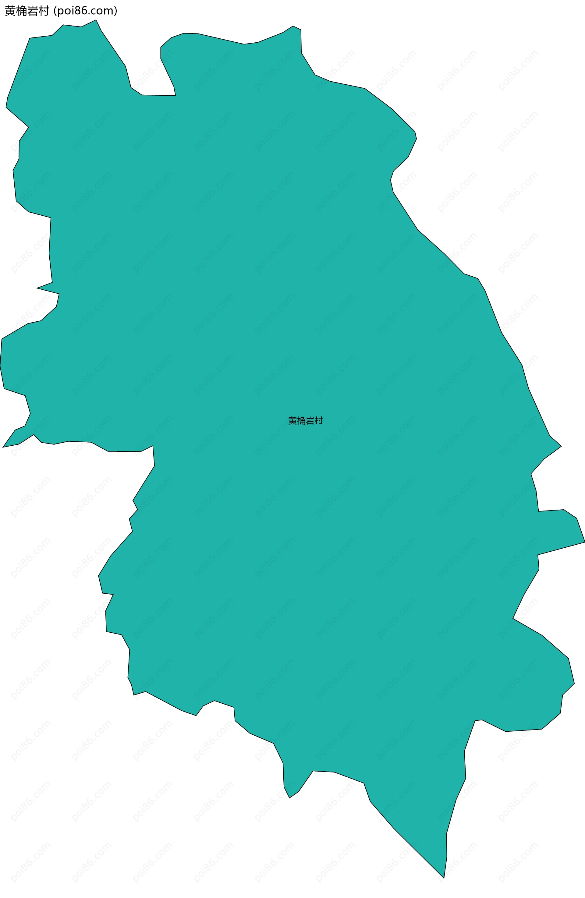 黄桷岩村边界地图