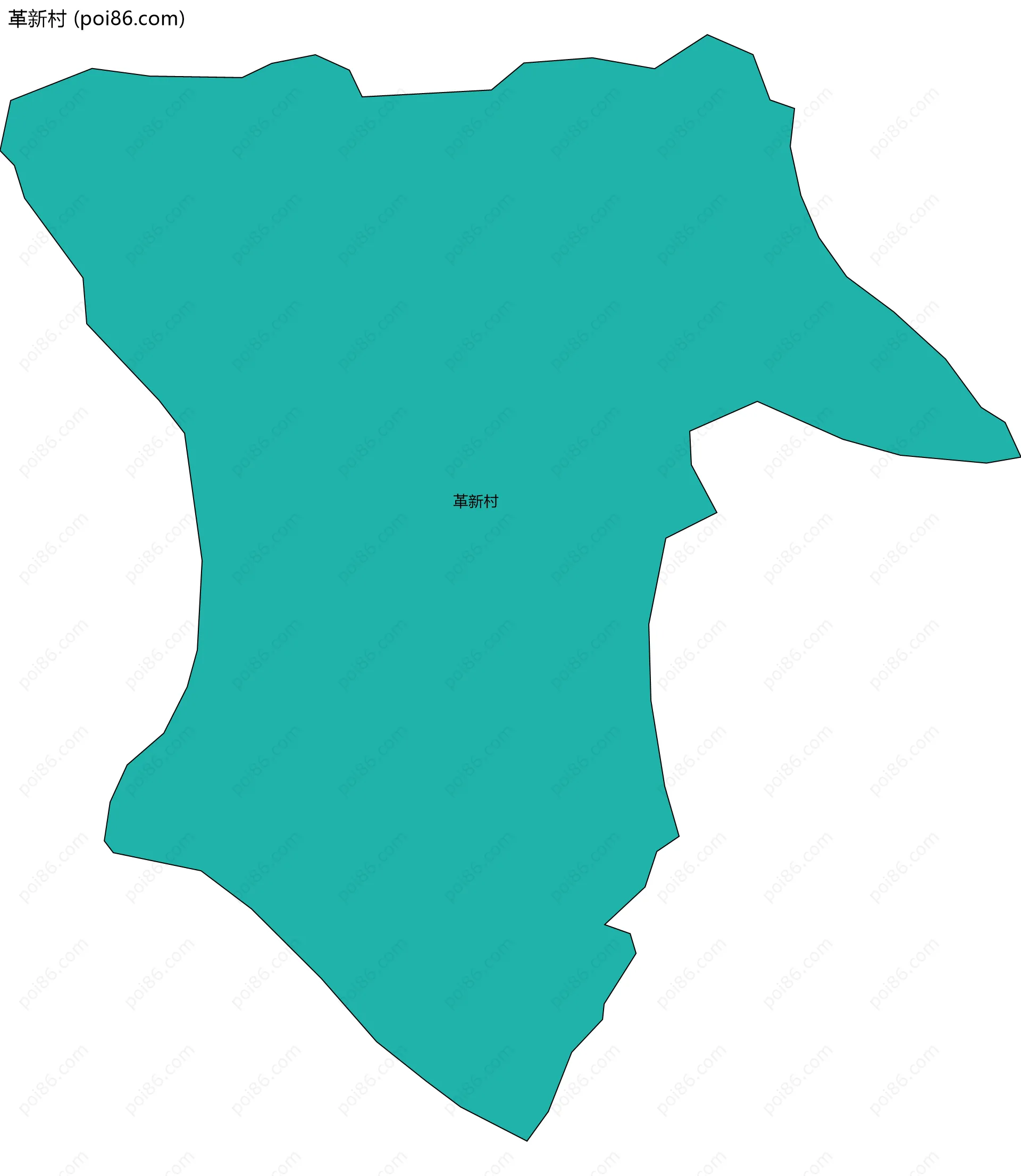 革新村边界地图