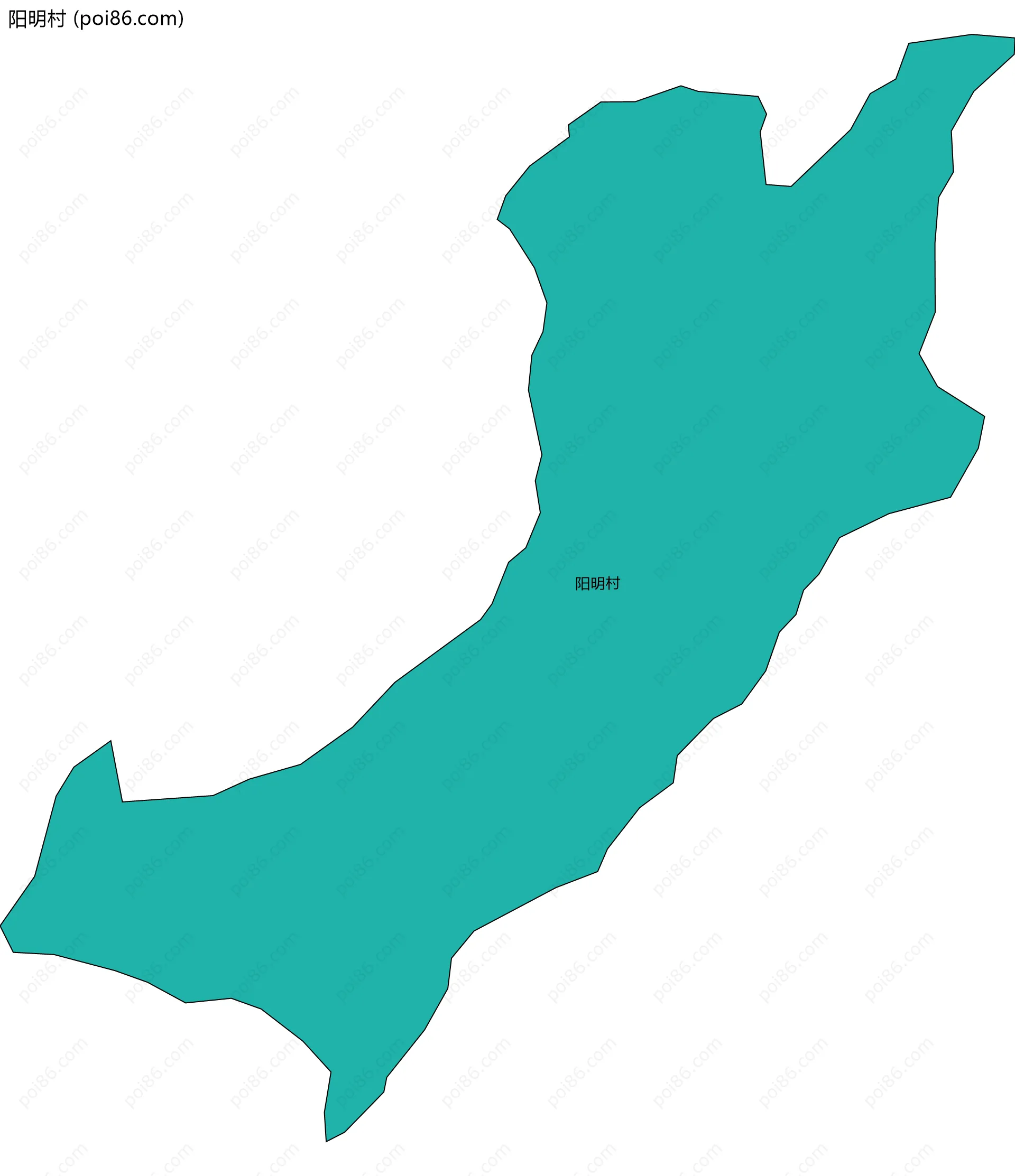 阳明村边界地图