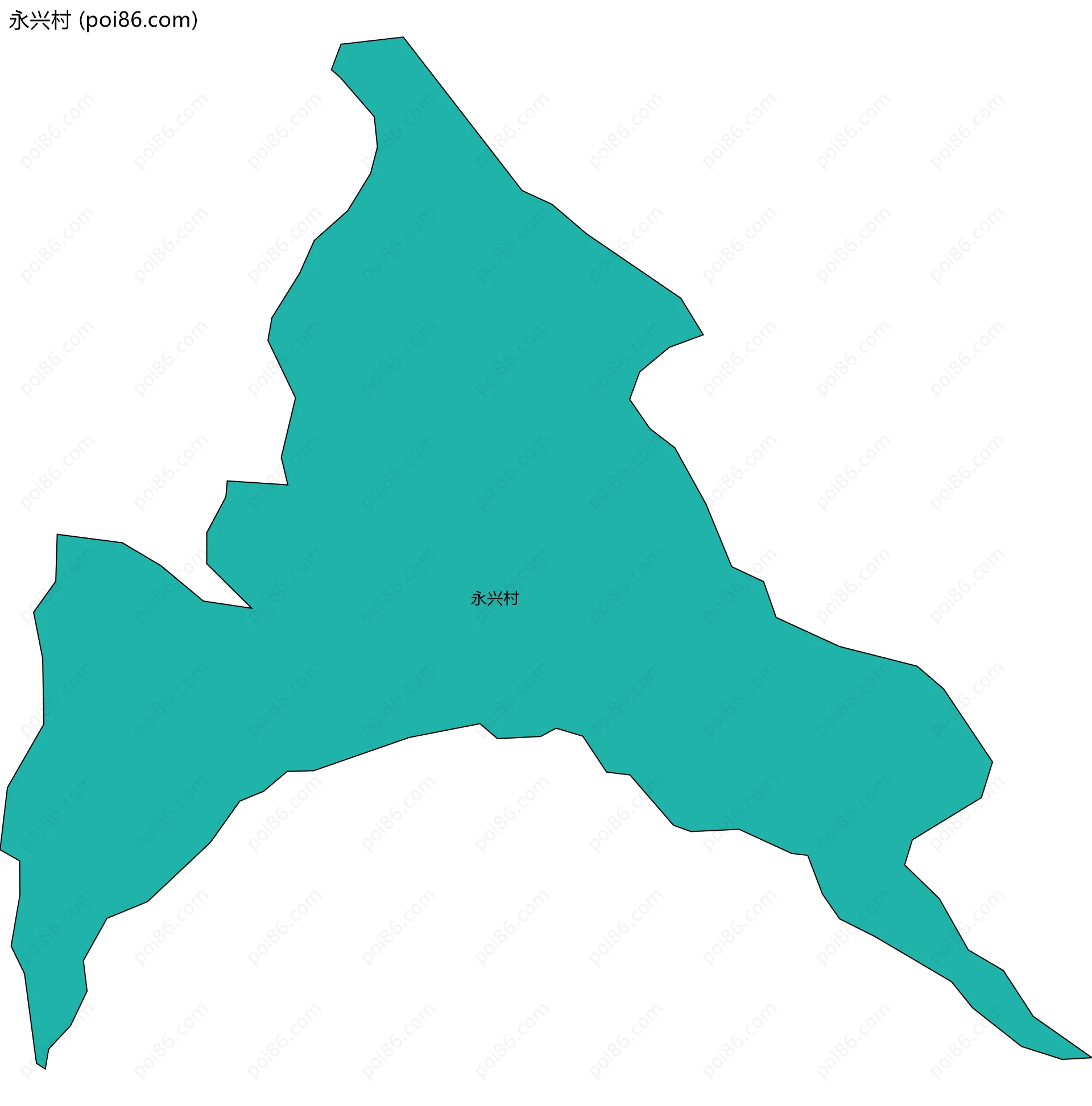 永兴村边界地图
