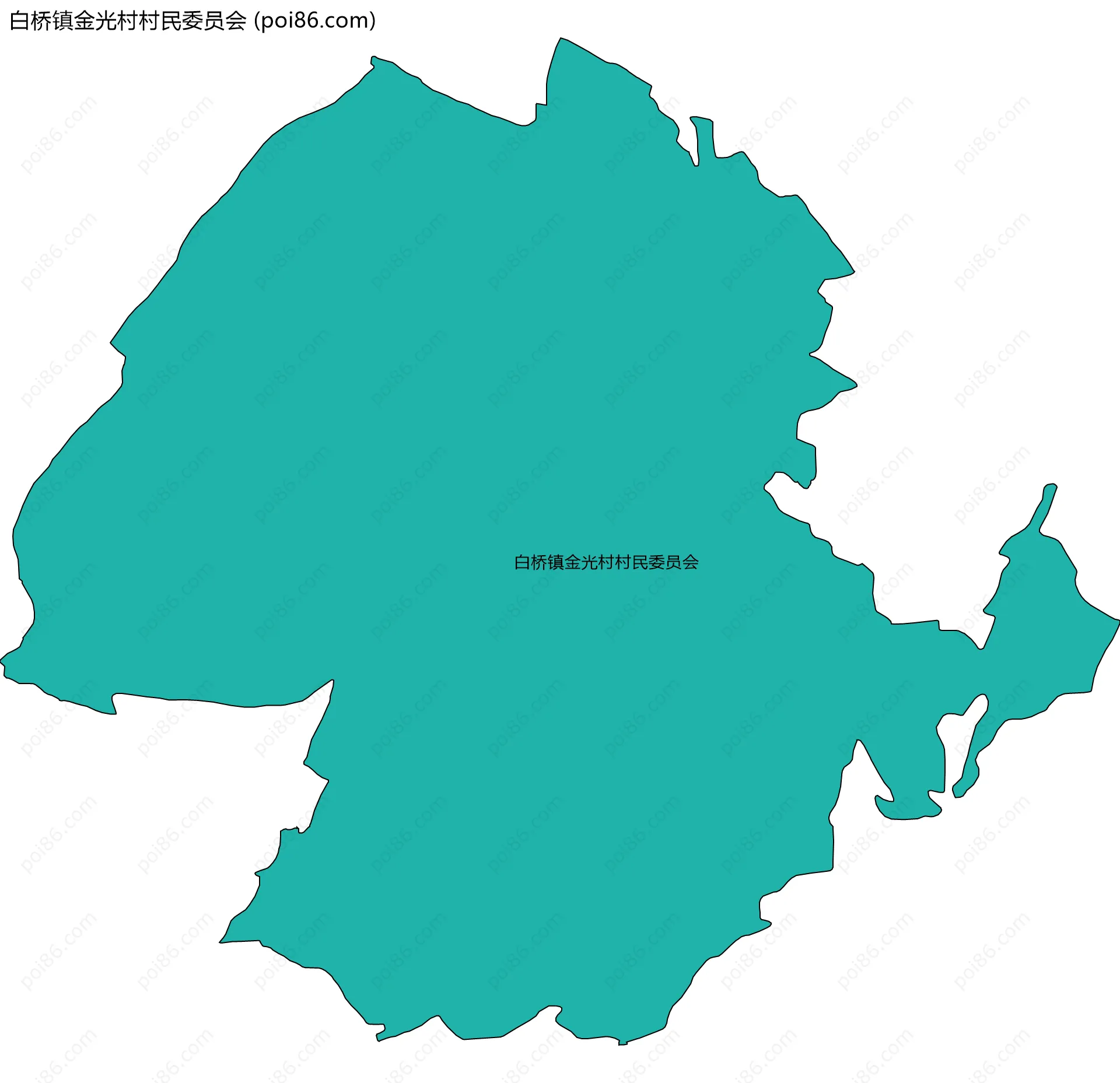 白桥镇金光村村民委员会边界地图