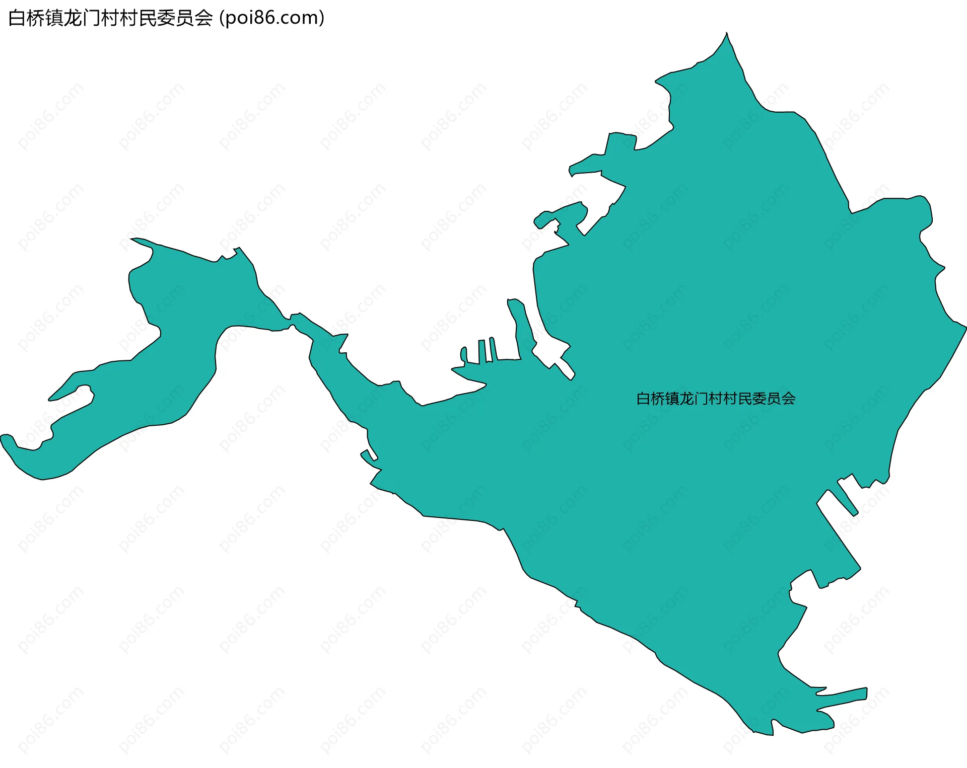 白桥镇龙门村村民委员会边界地图