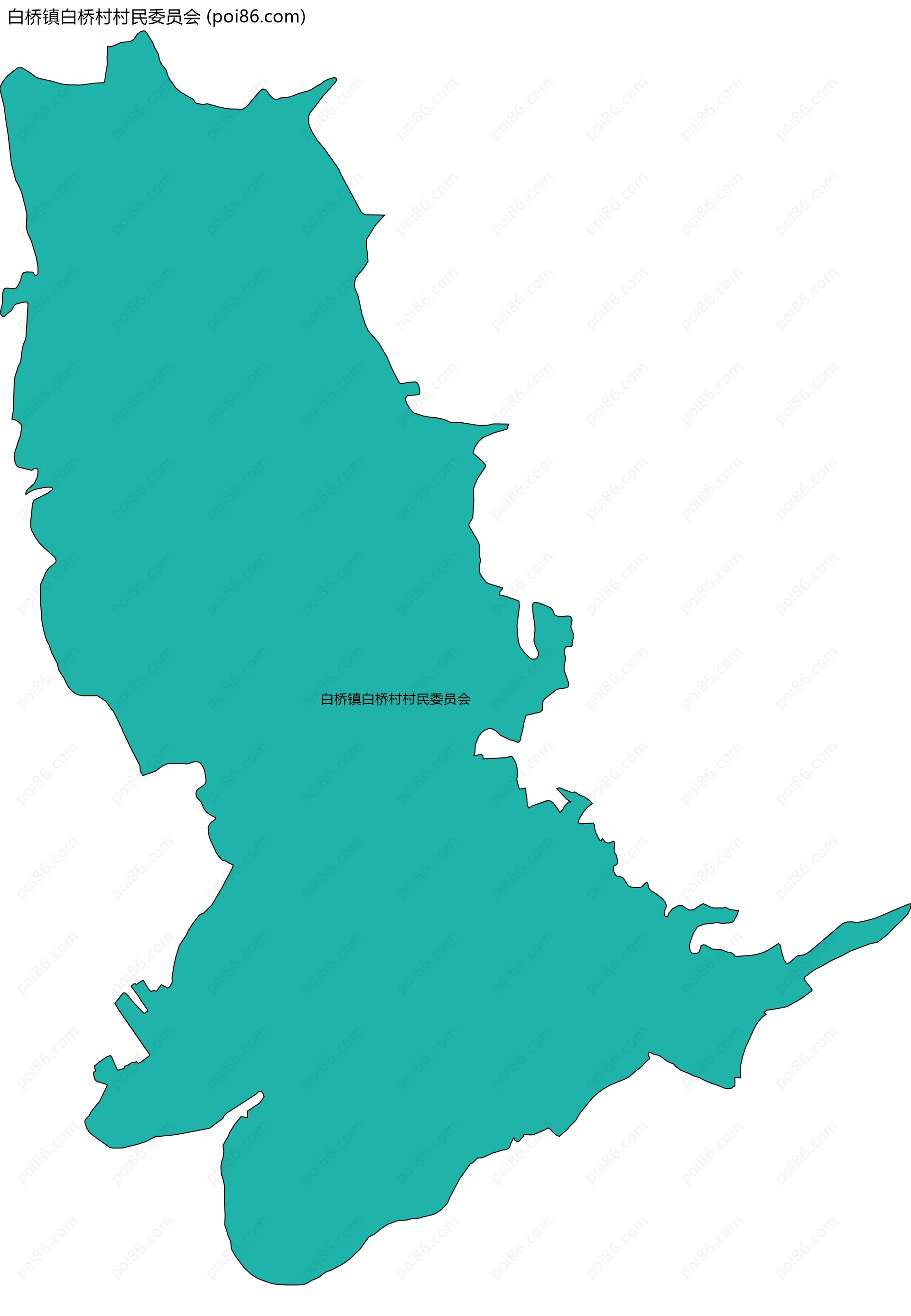 白桥镇白桥村村民委员会边界地图