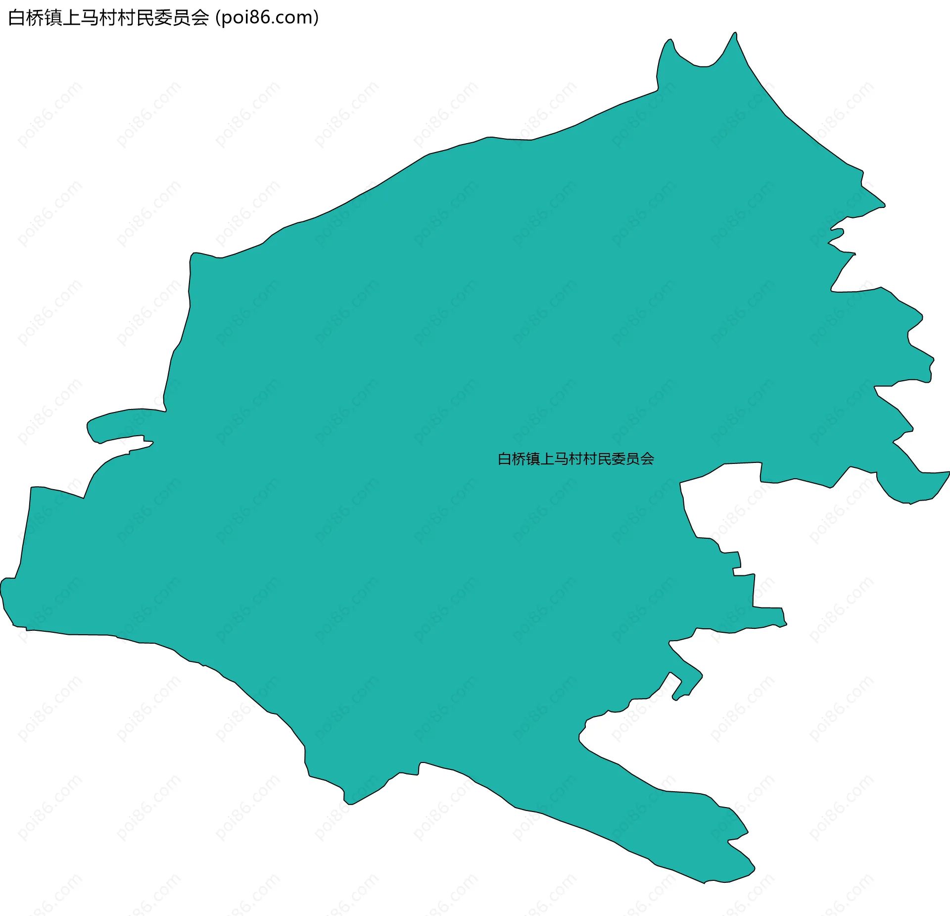白桥镇上马村村民委员会边界地图
