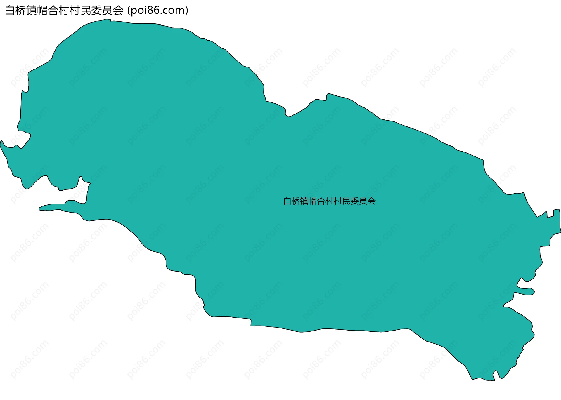 白桥镇帽合村村民委员会边界地图