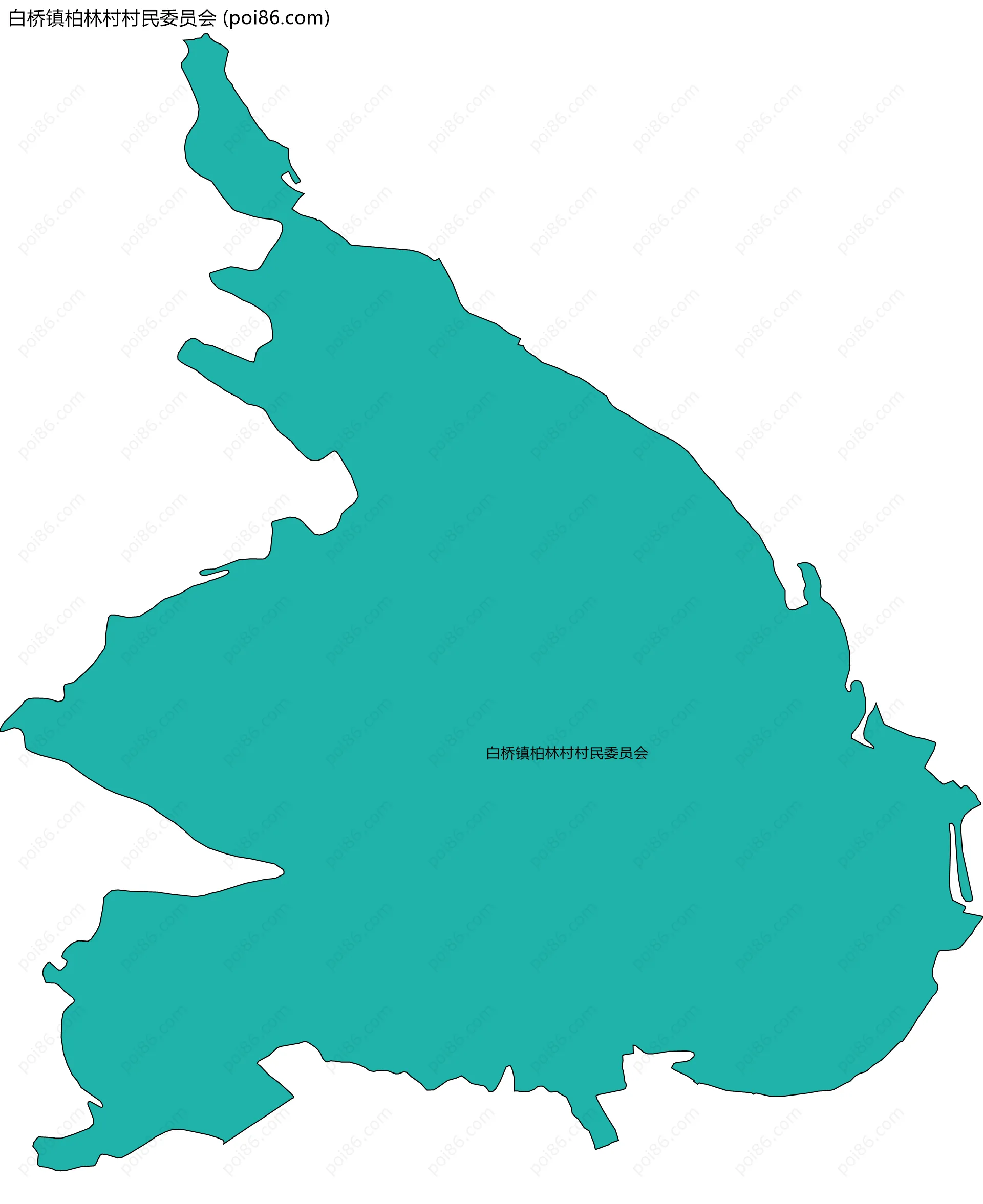白桥镇柏林村村民委员会边界地图