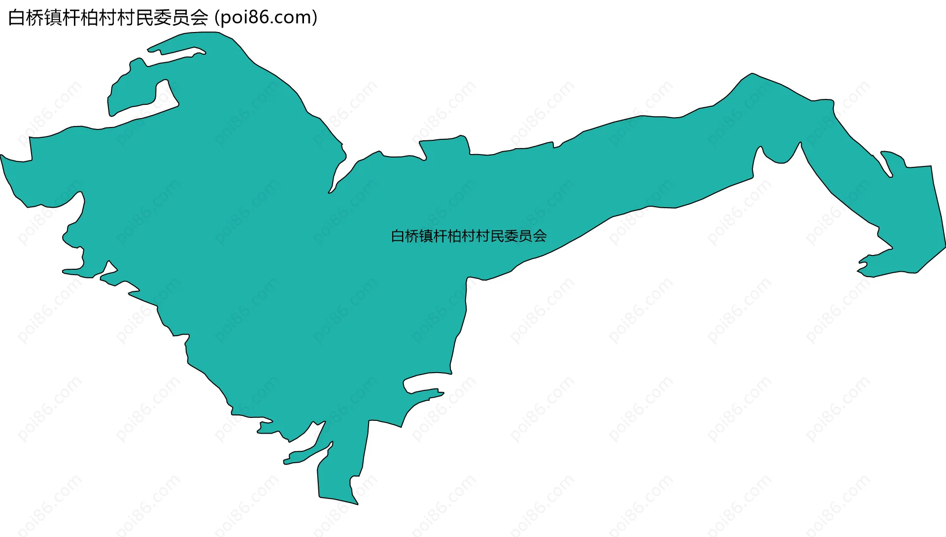 白桥镇杆柏村村民委员会边界地图