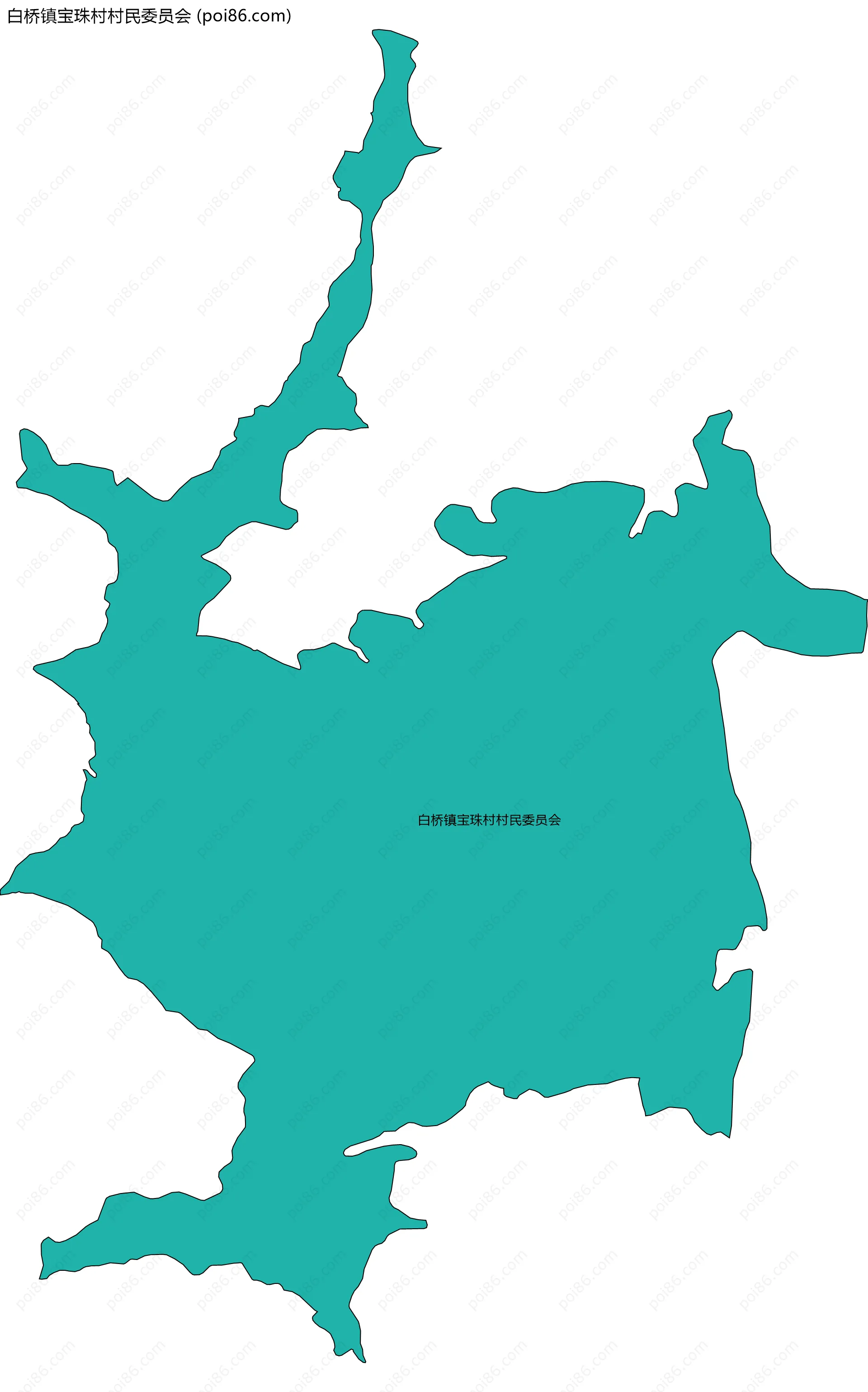 白桥镇宝珠村村民委员会边界地图