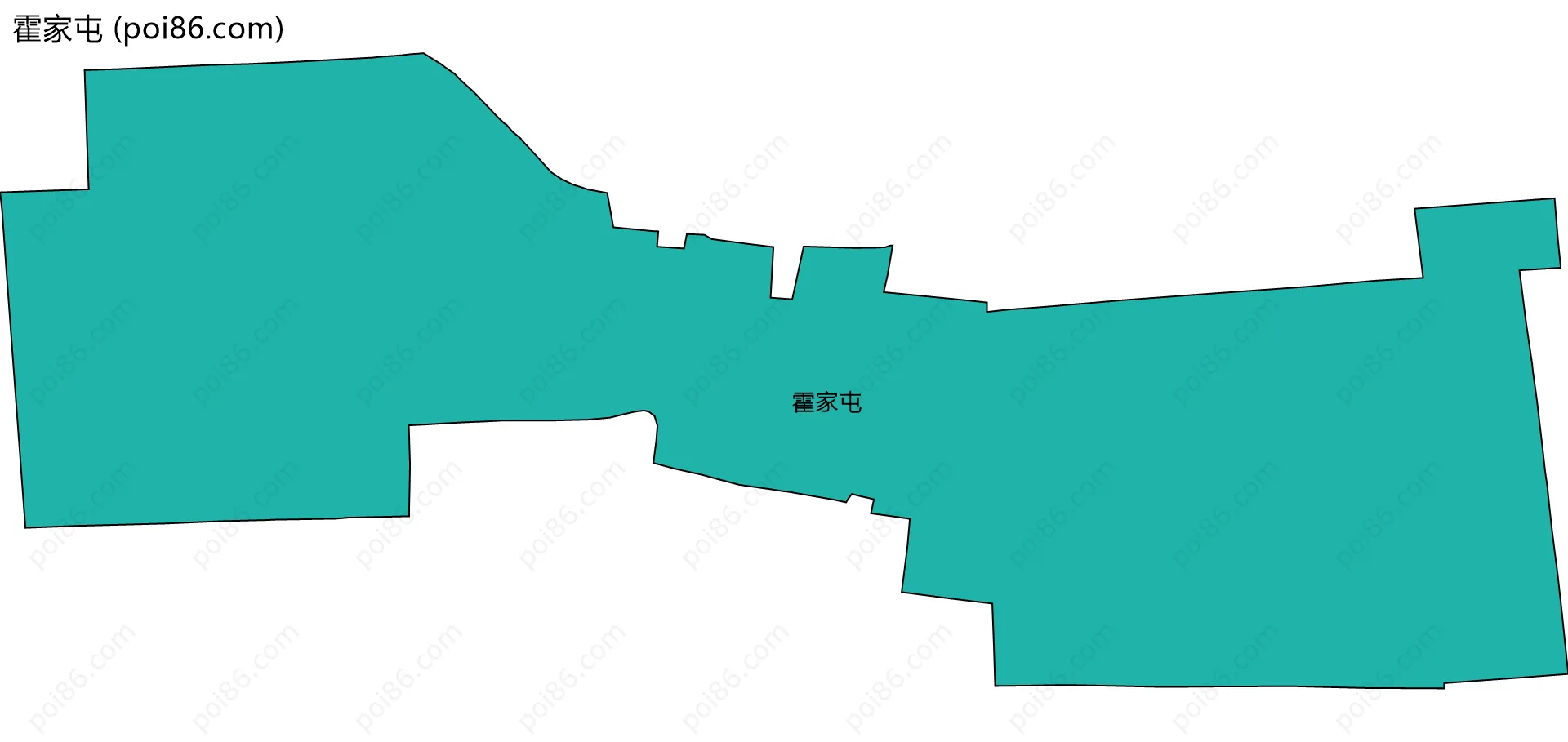 霍家屯边界地图