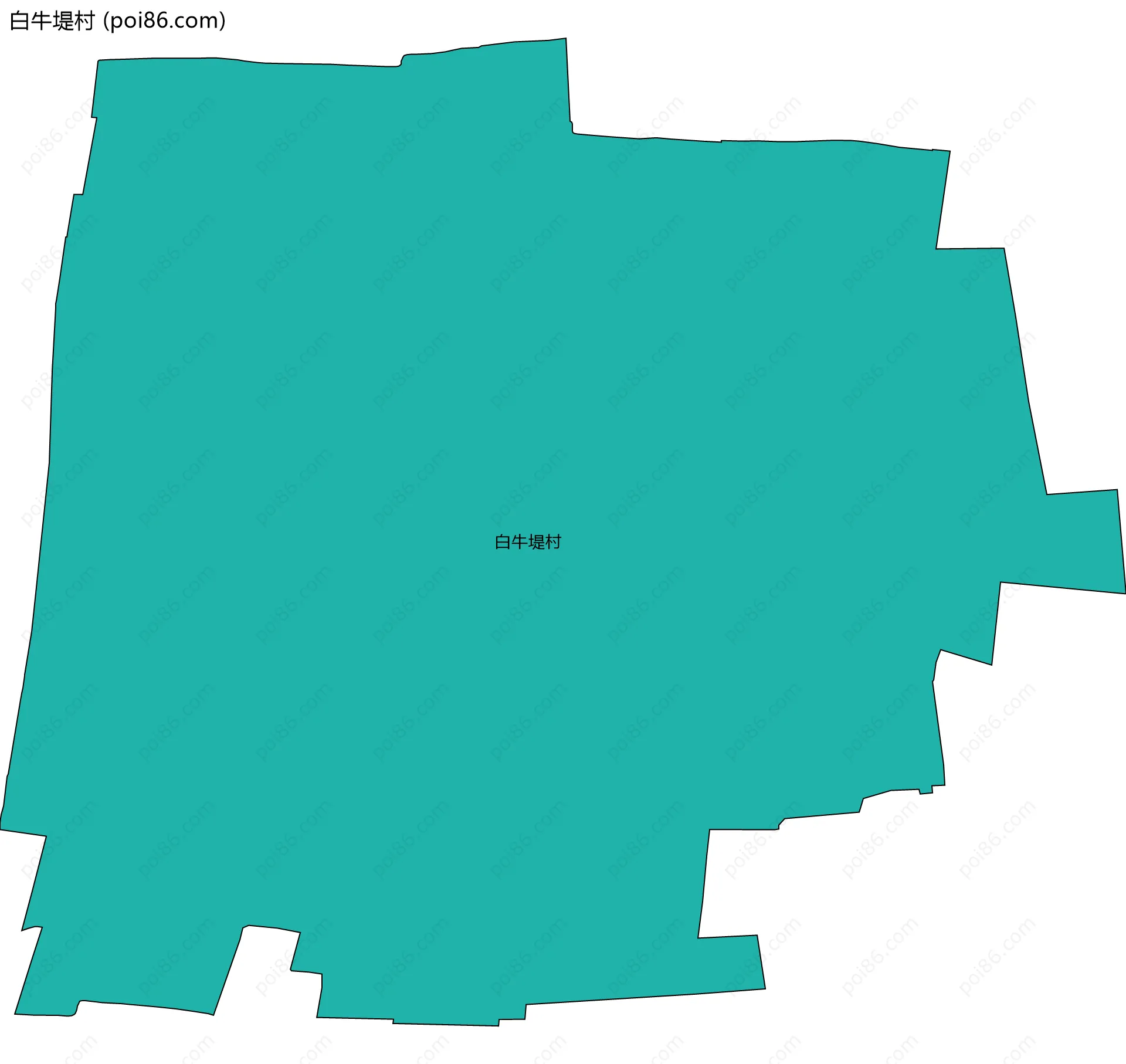 白牛堤村边界地图