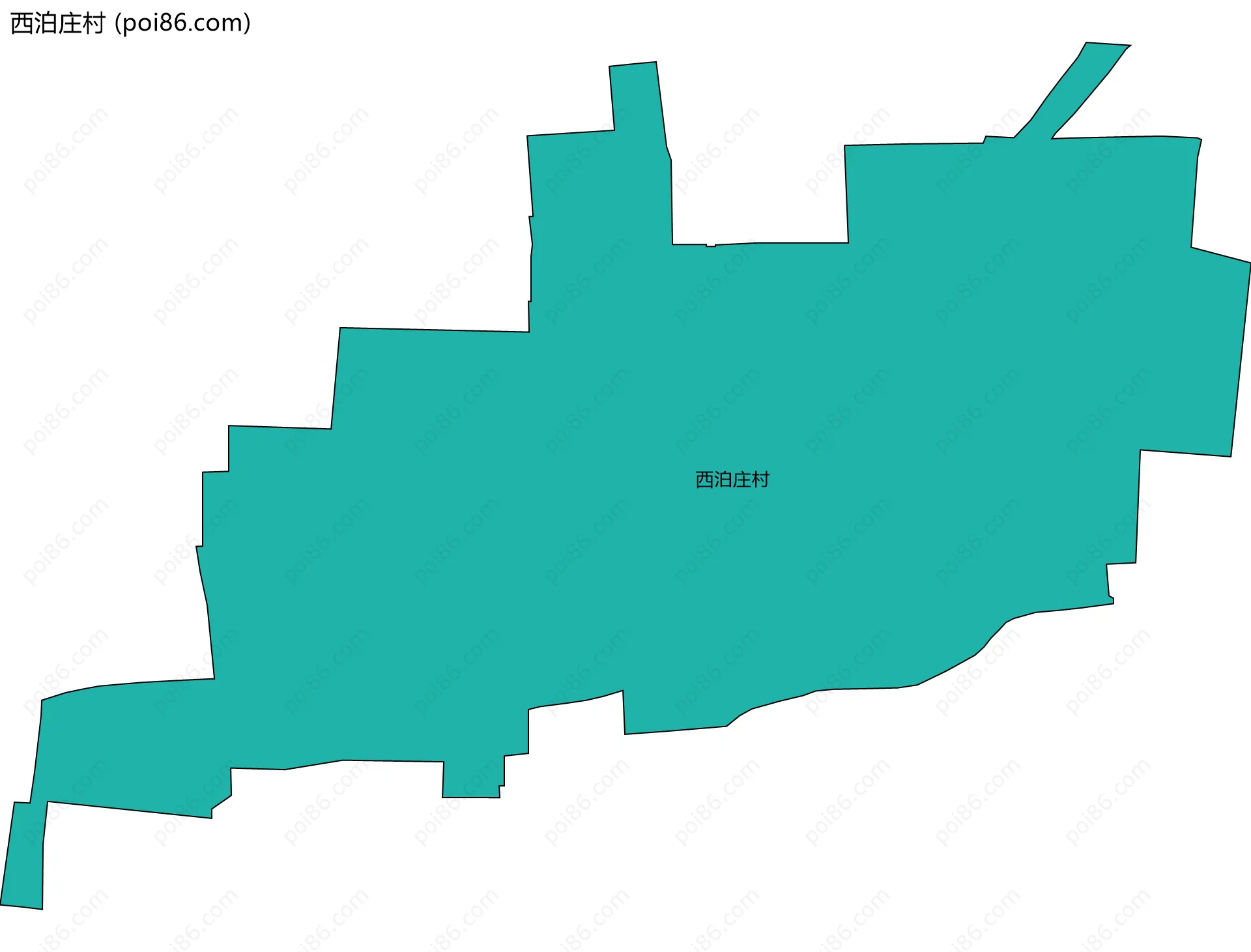 西泊庄村边界地图