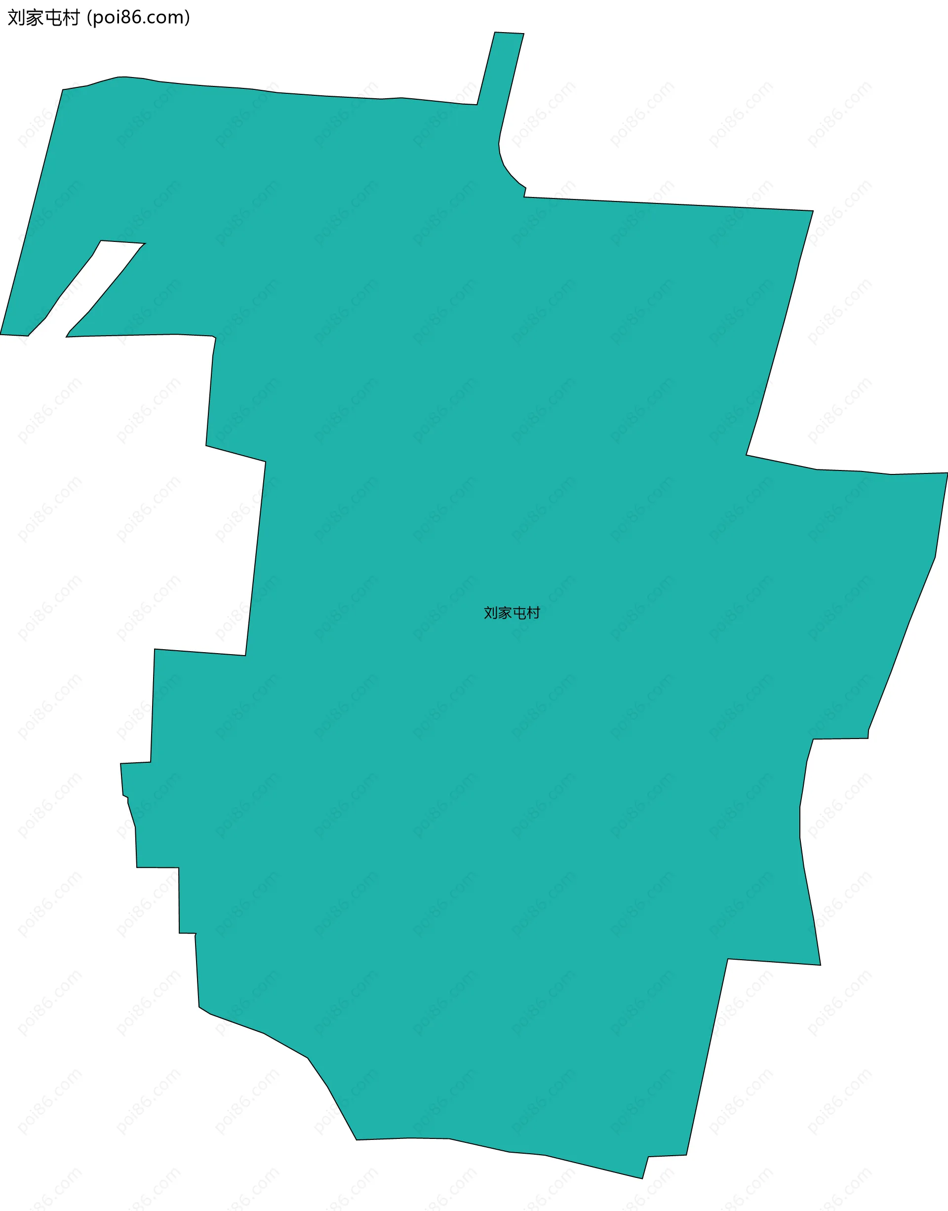 刘家屯村边界地图