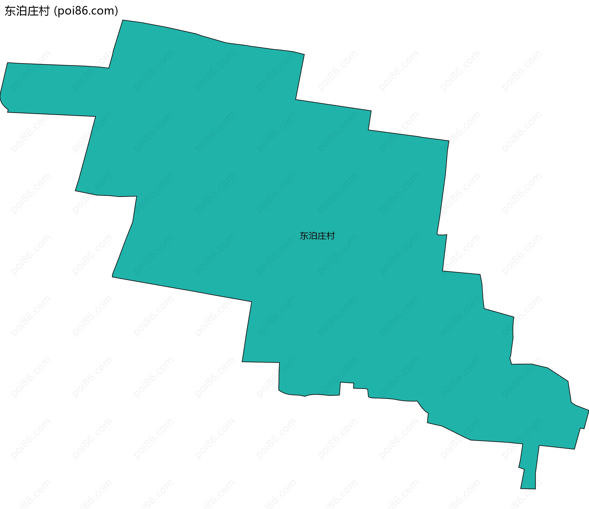 东泊庄村边界地图
