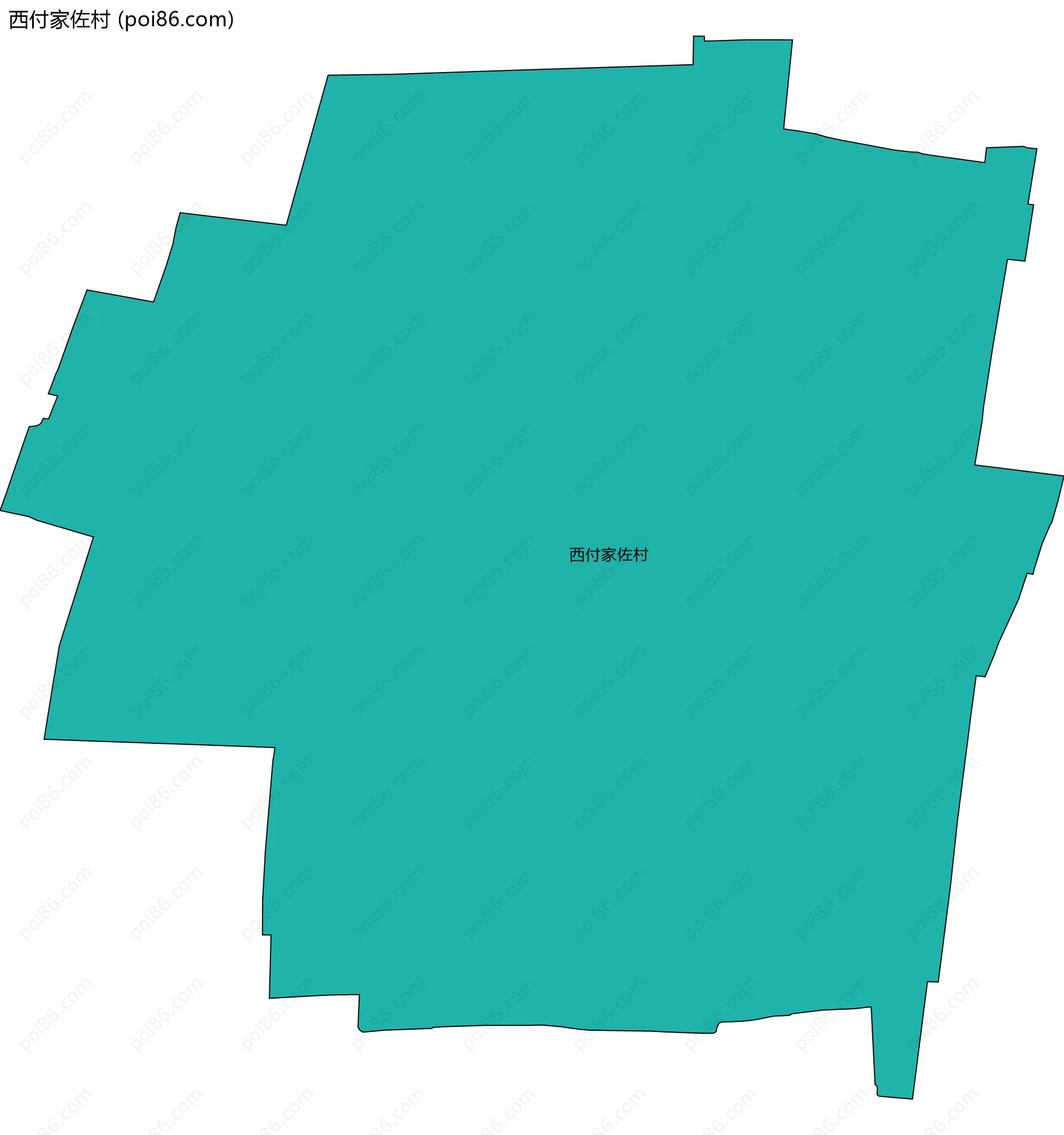 西付家佐村边界地图