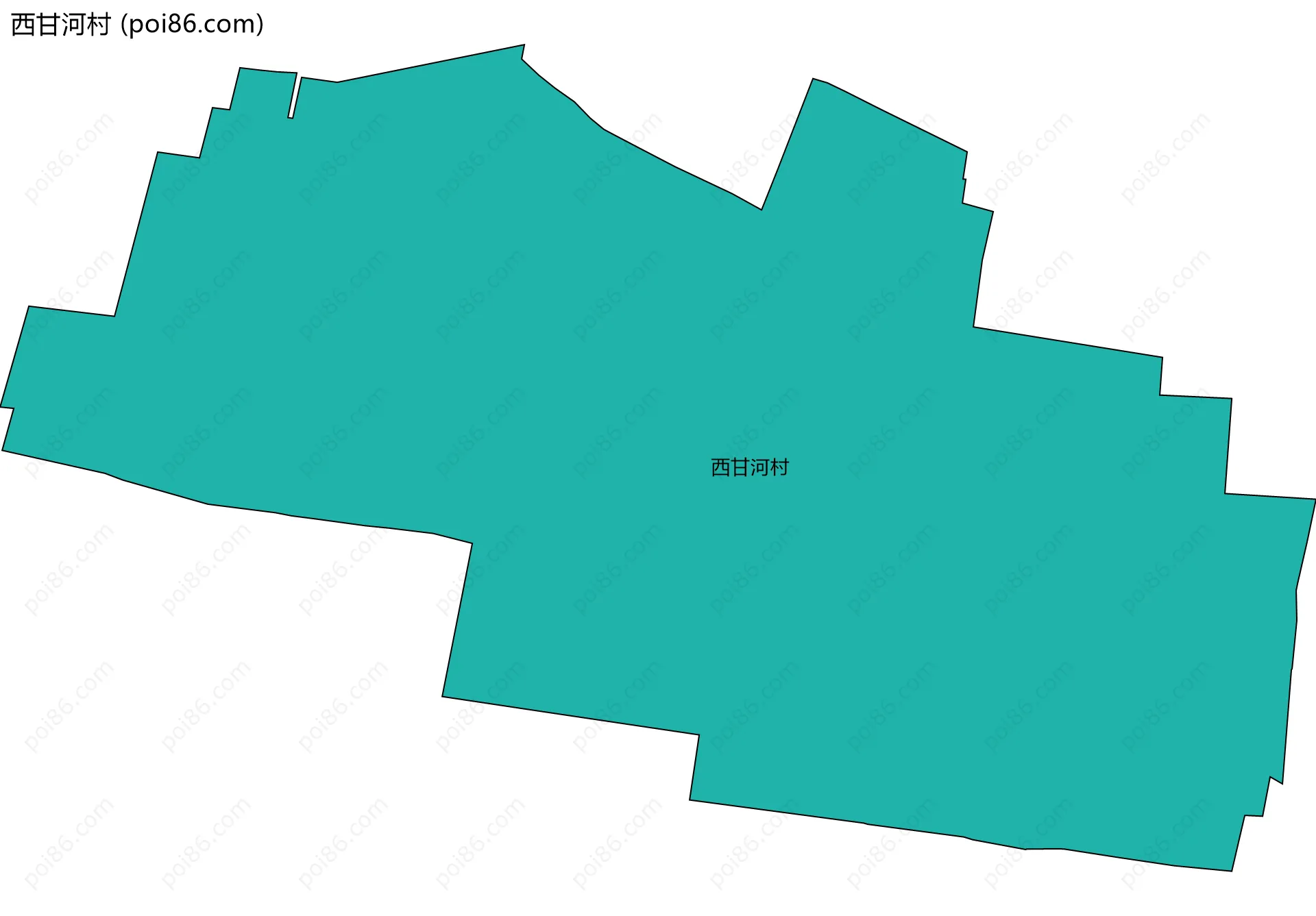 西甘河村边界地图