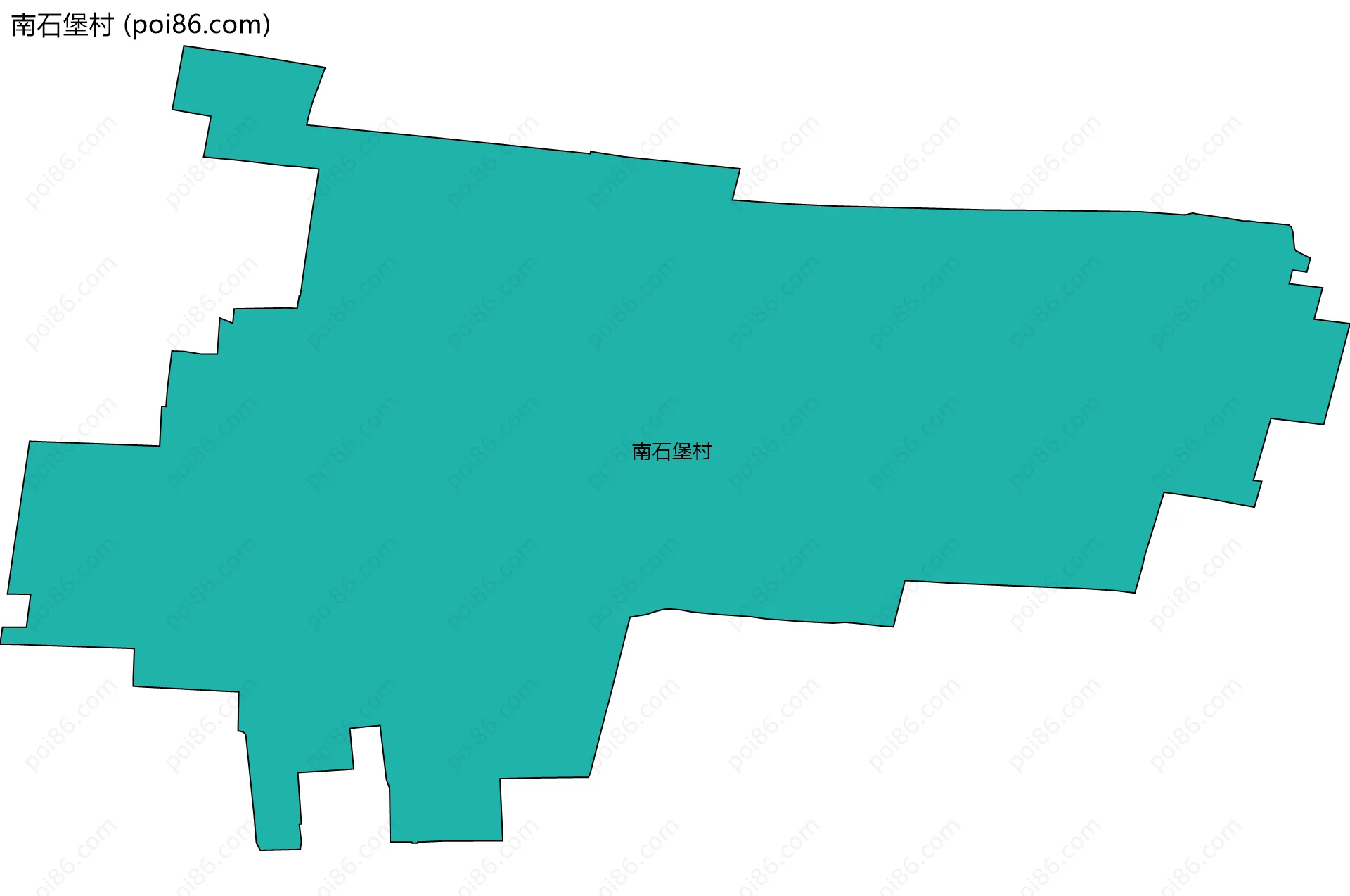 南石堡村边界地图