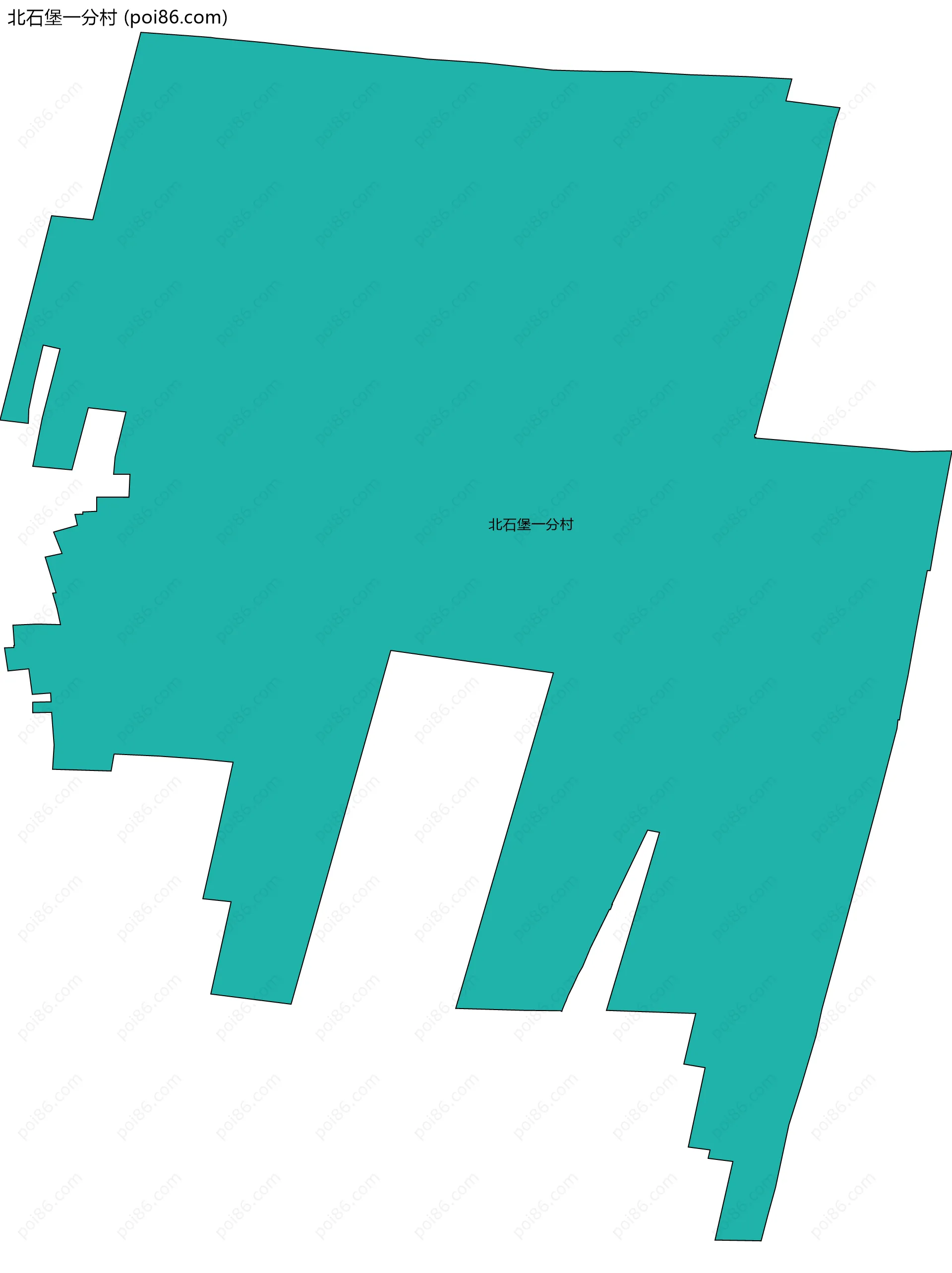 北石堡一分村边界地图