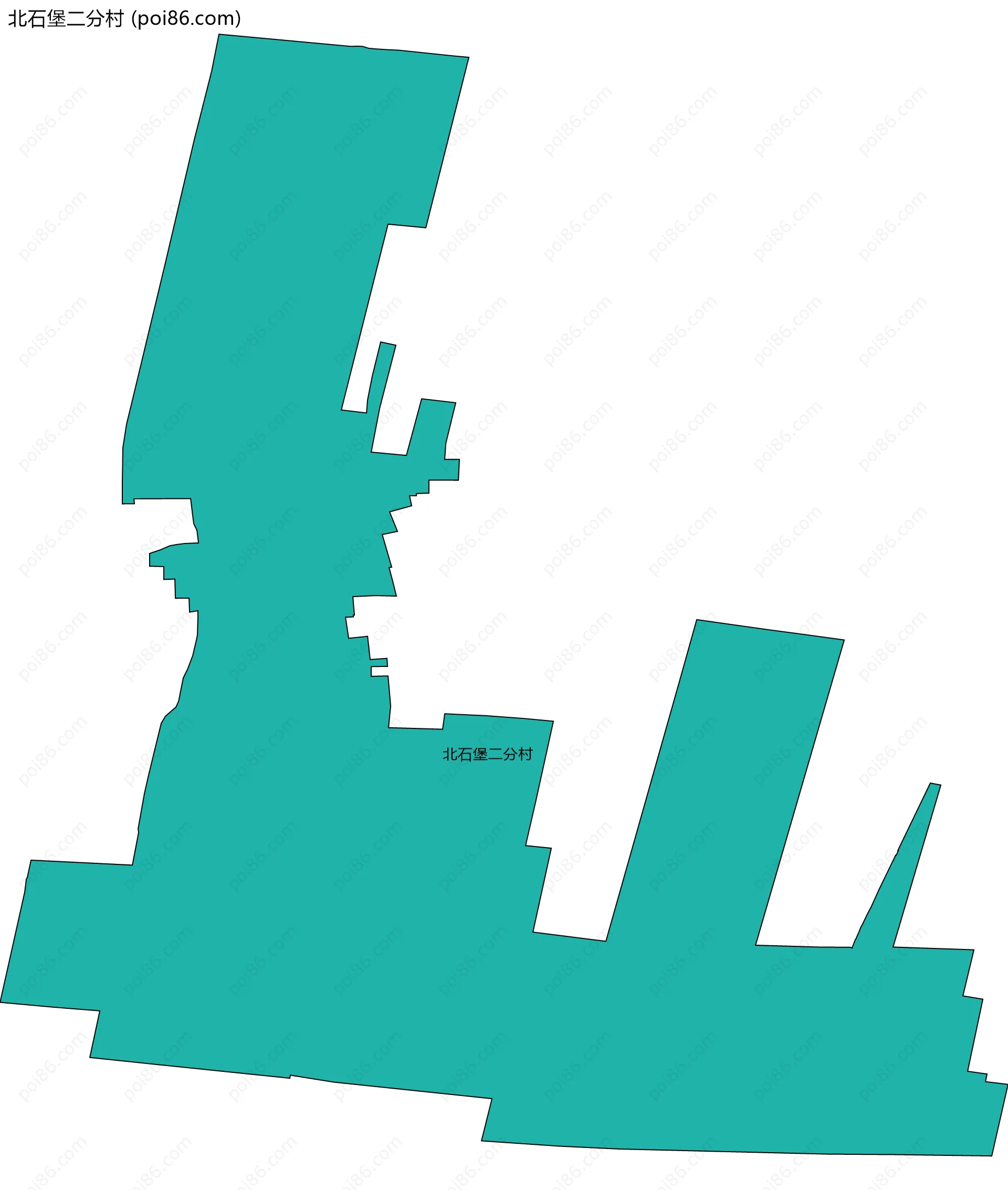 北石堡二分村边界地图