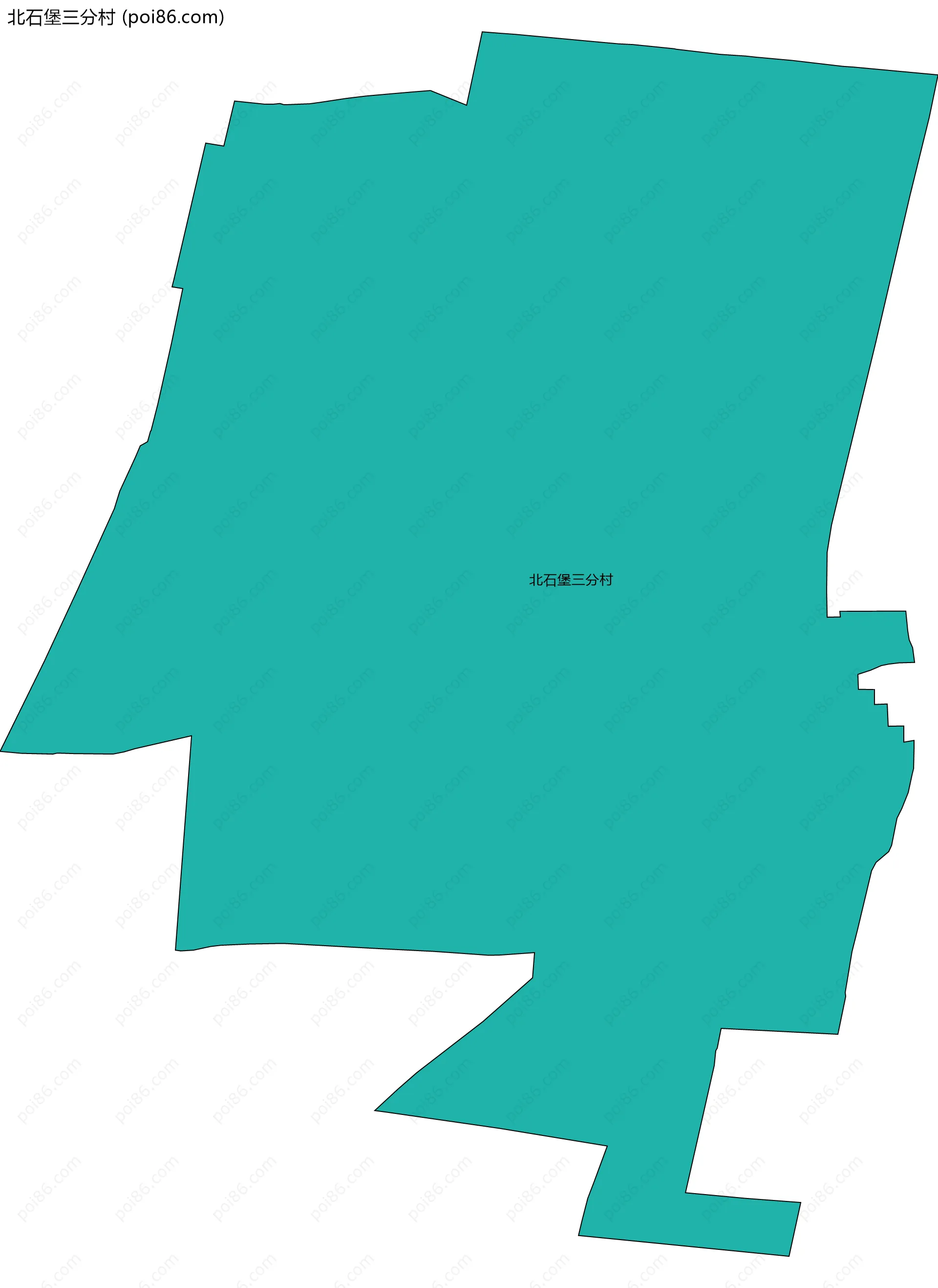 北石堡三分村边界地图