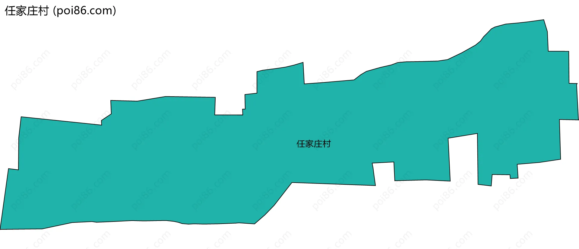 任家庄村边界地图