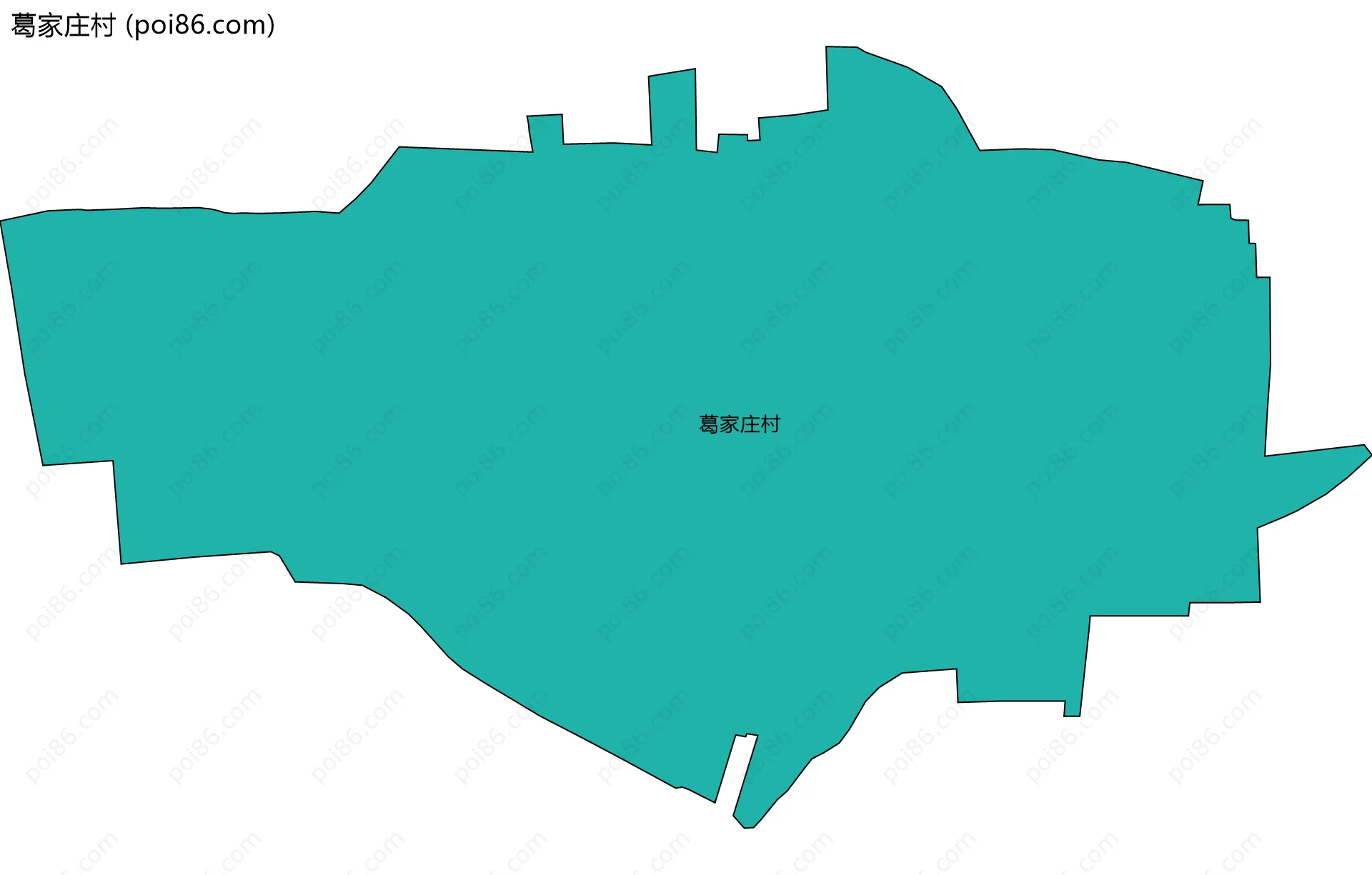 葛家庄村边界地图
