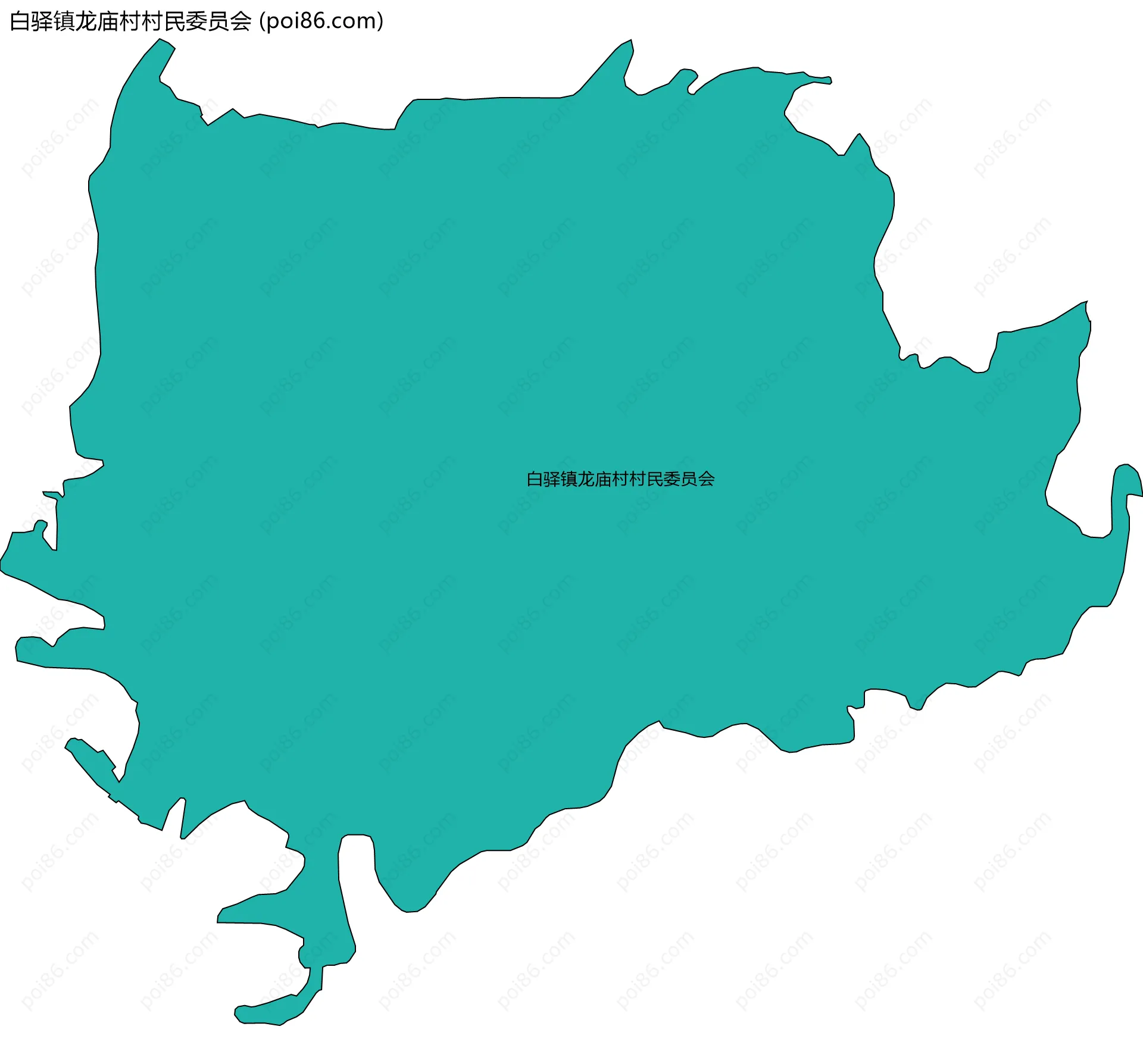 白驿镇龙庙村村民委员会边界地图