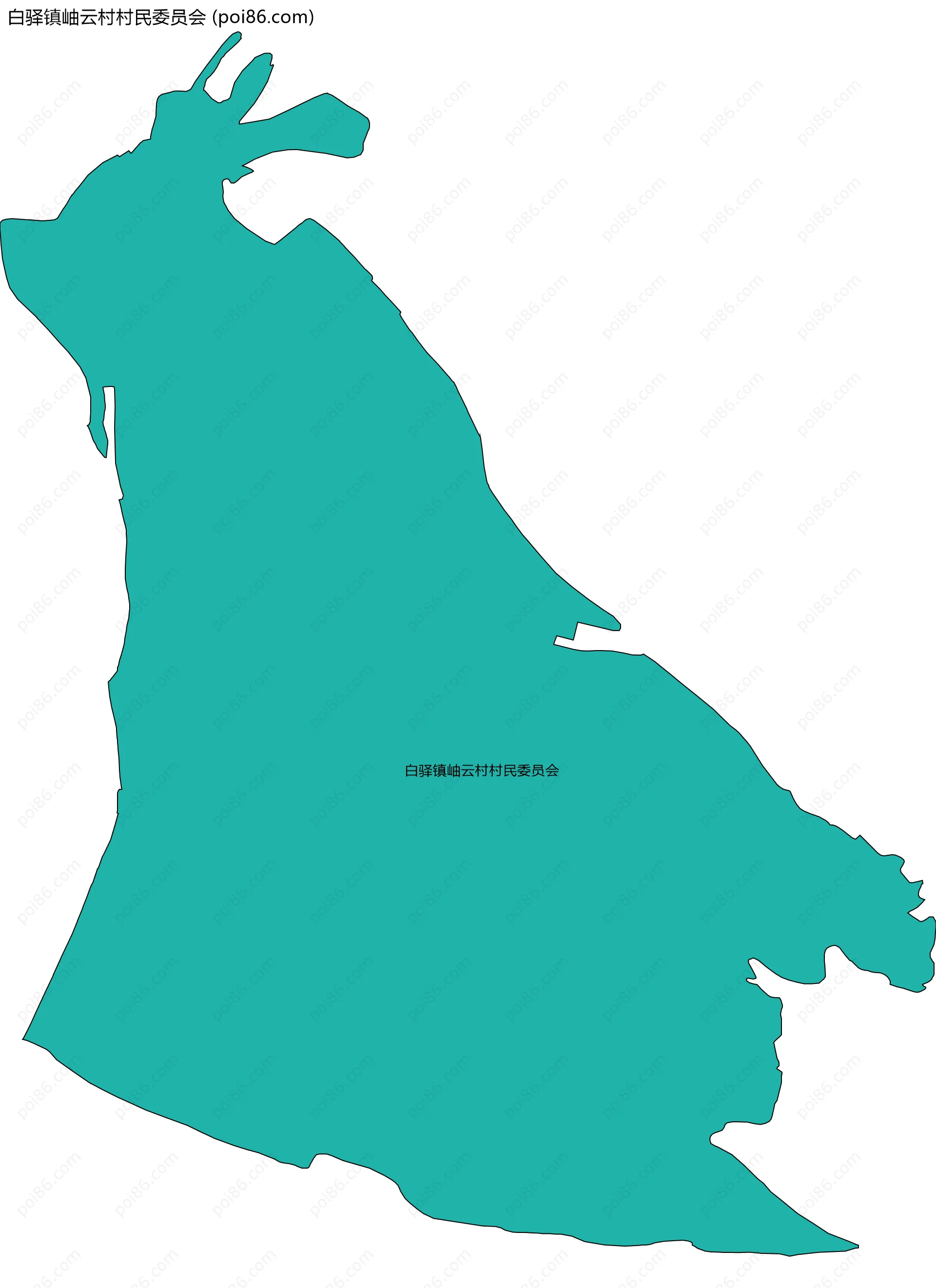 白驿镇岫云村村民委员会边界地图