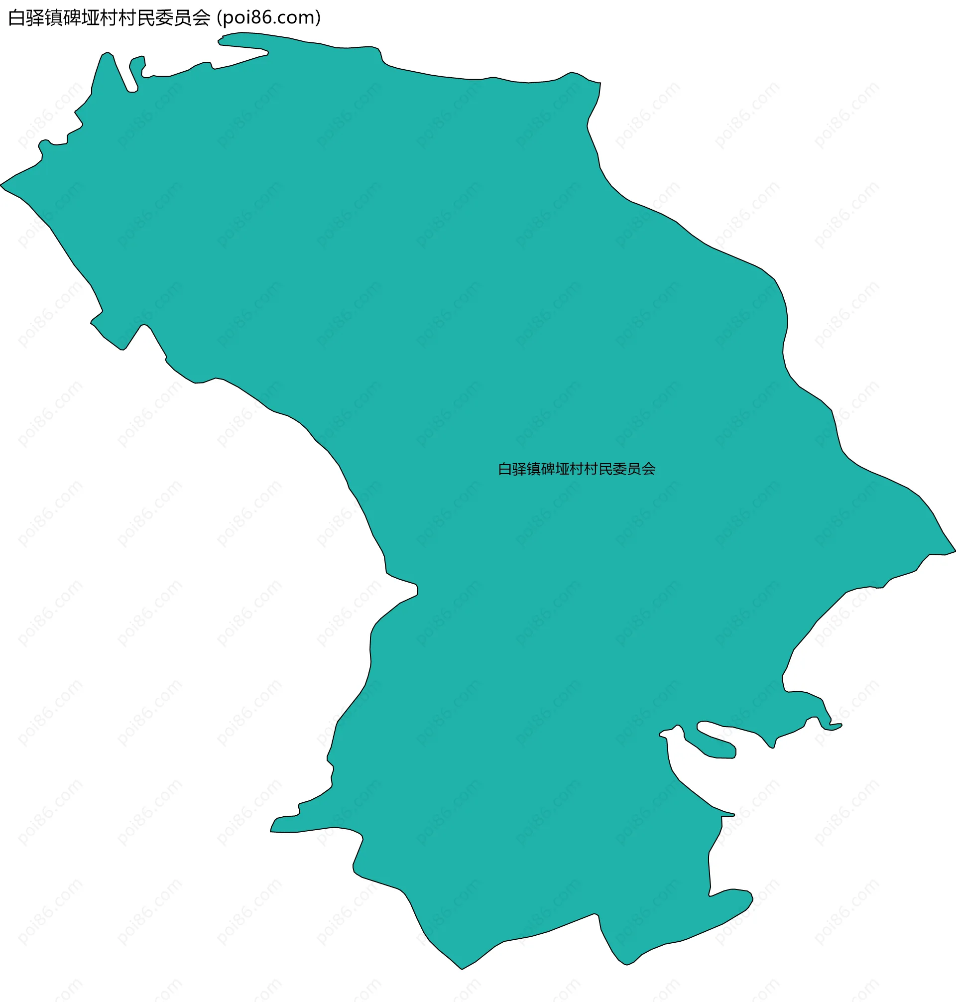 白驿镇碑垭村村民委员会边界地图