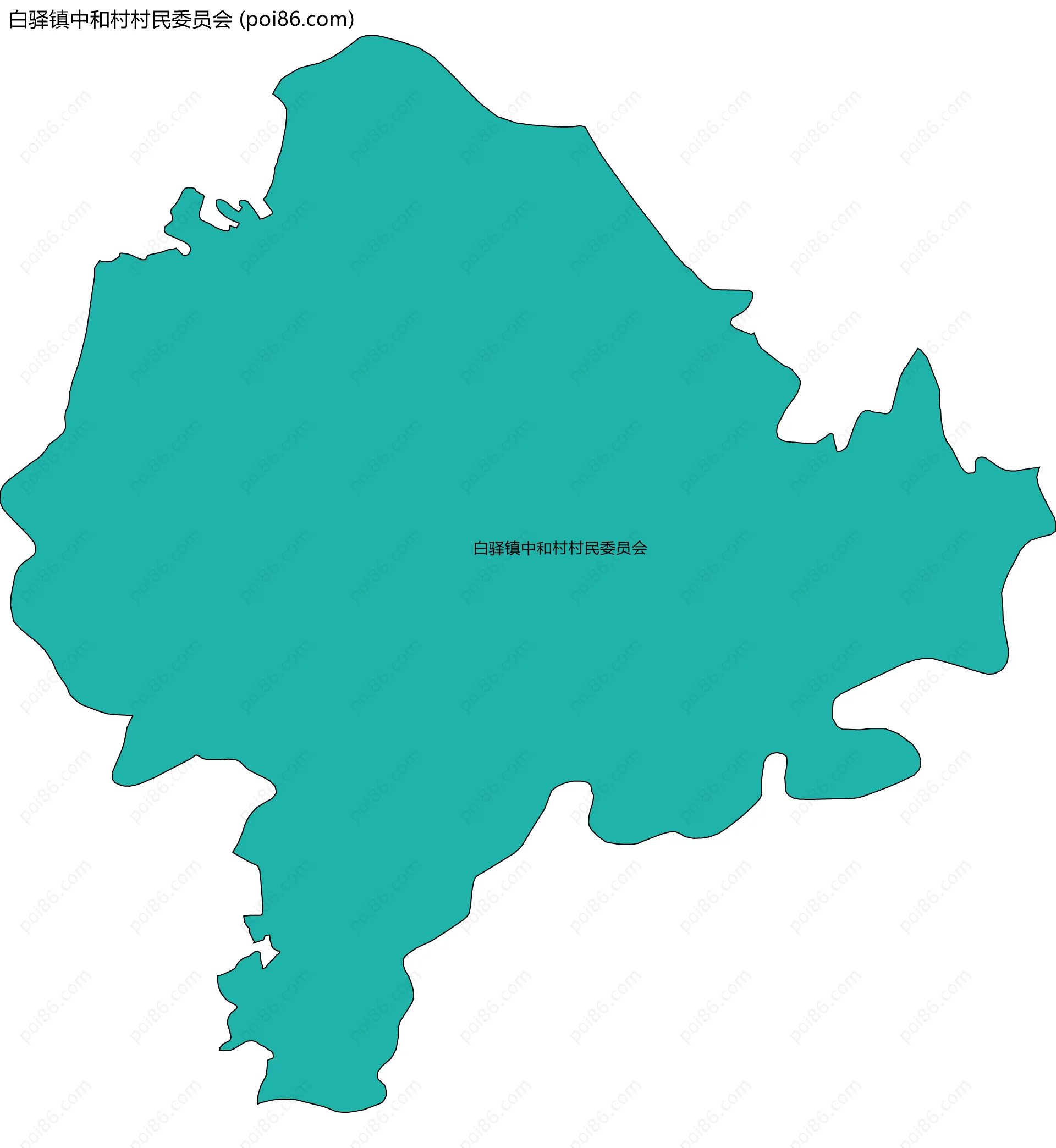 白驿镇中和村村民委员会边界地图