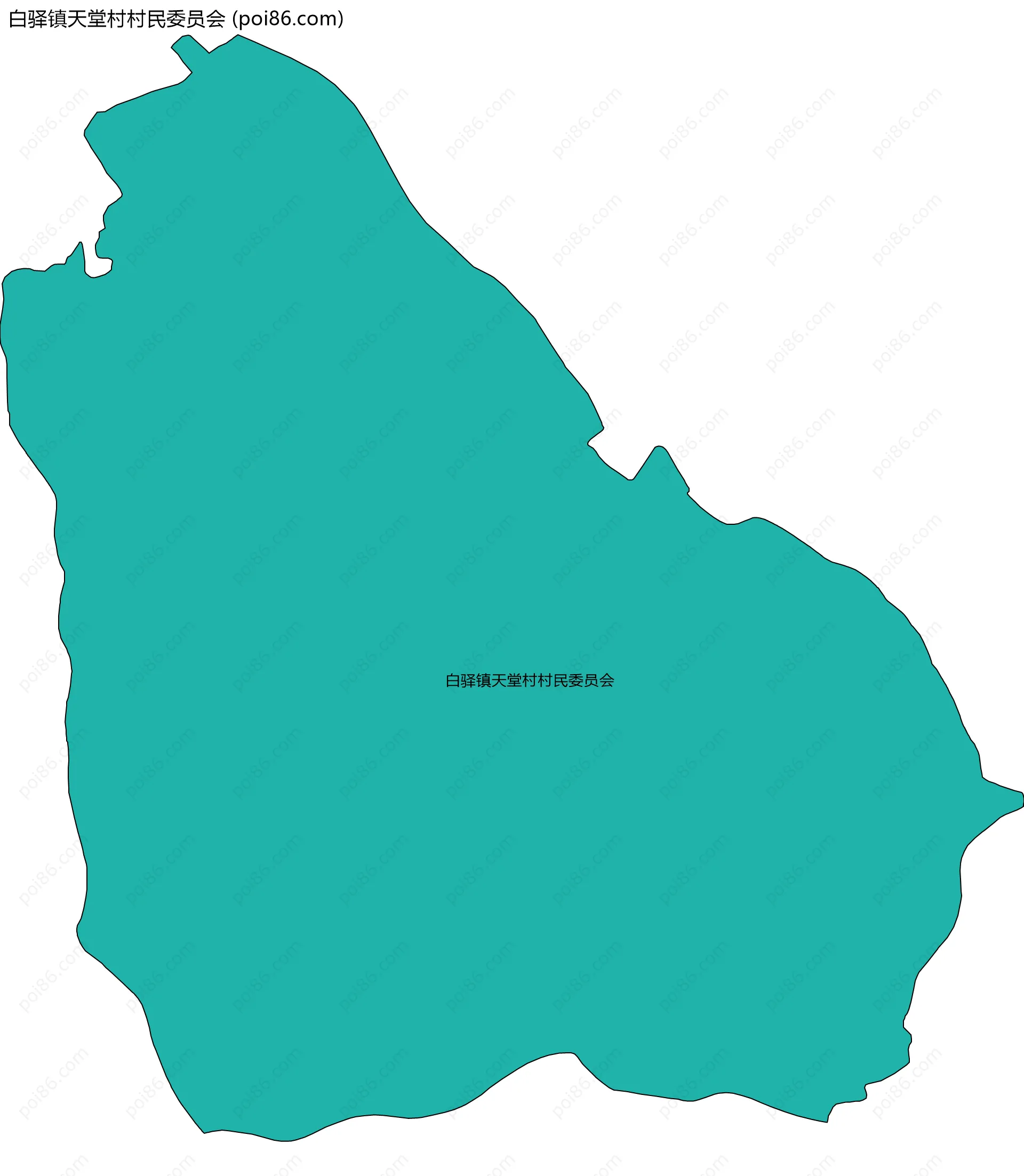 白驿镇天堂村村民委员会边界地图
