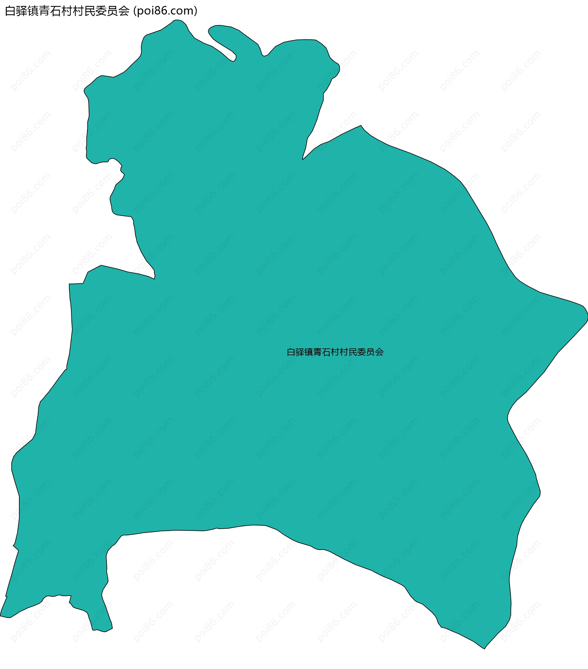 白驿镇青石村村民委员会边界地图