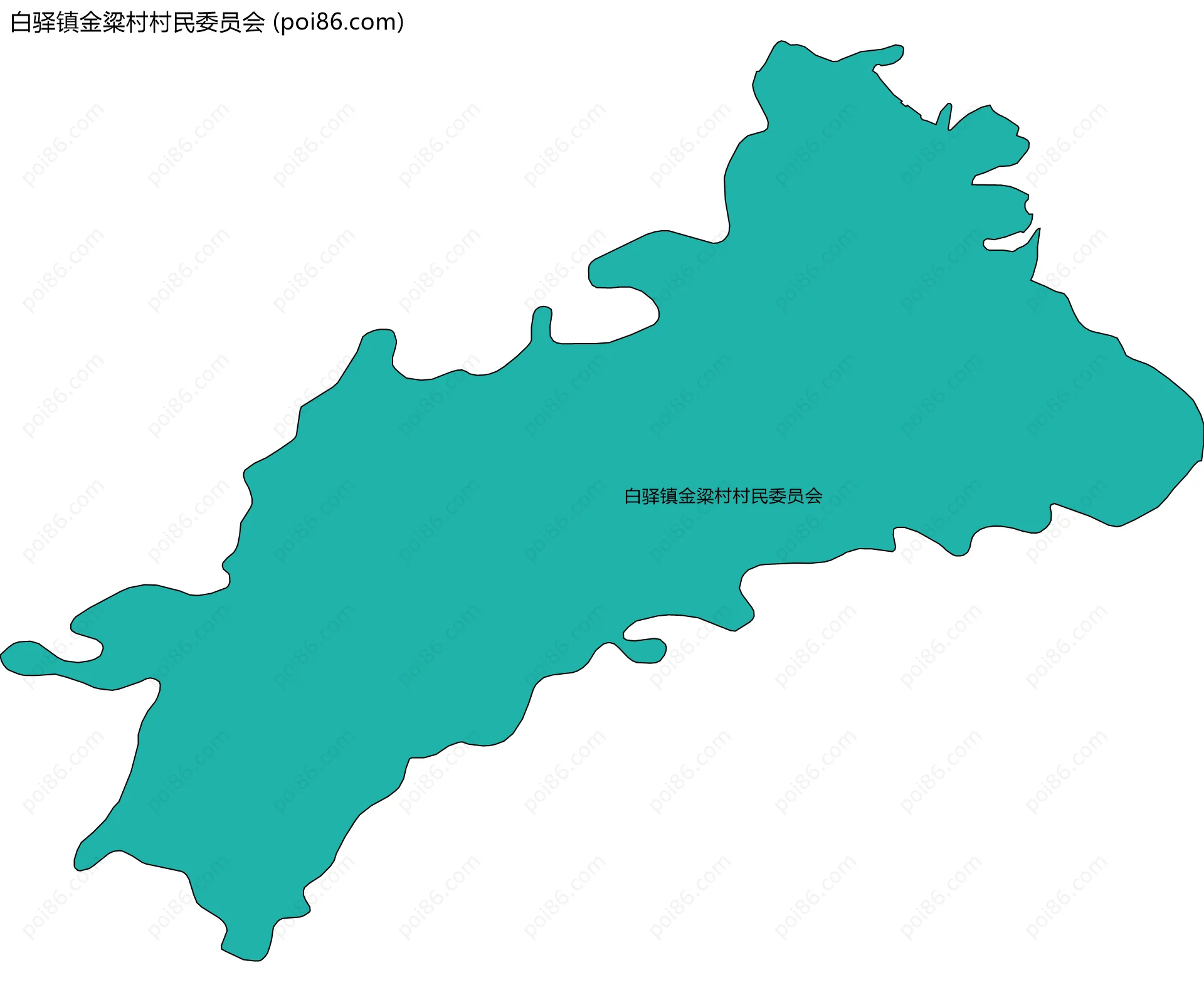 白驿镇金粱村村民委员会边界地图