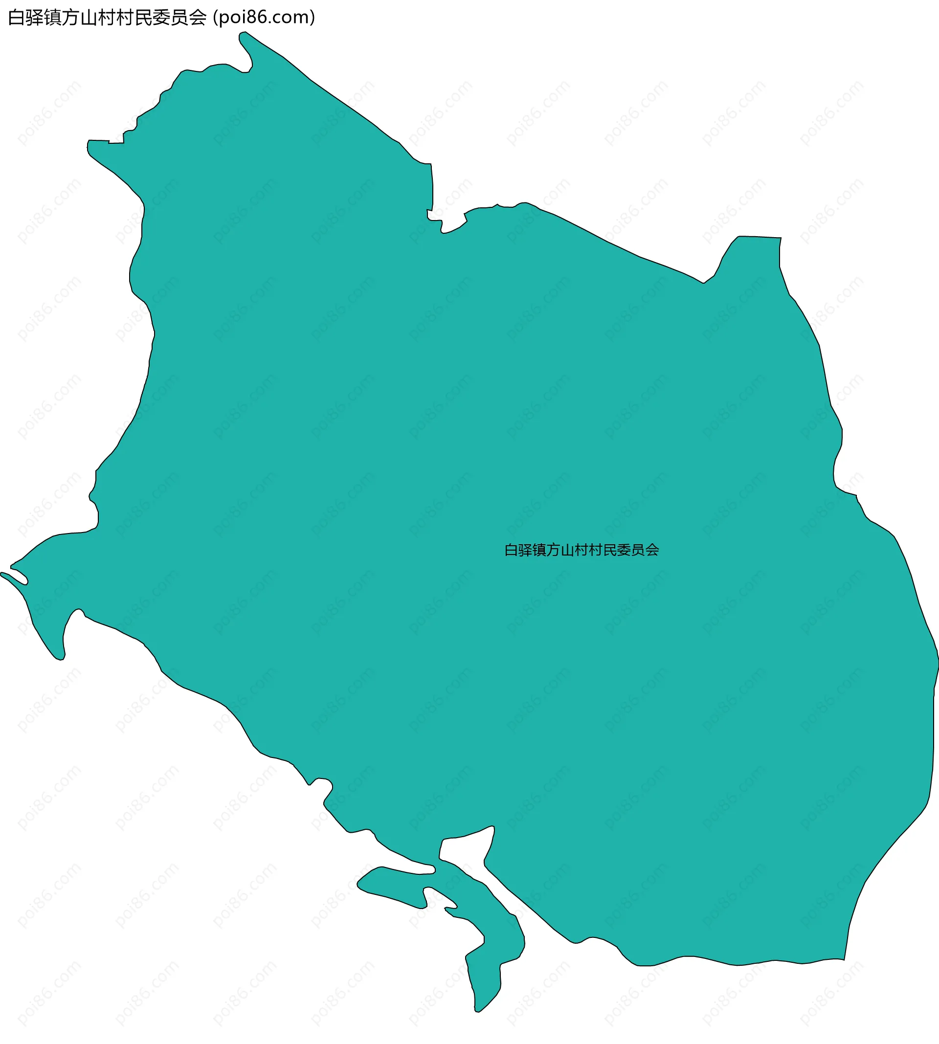 白驿镇方山村村民委员会边界地图