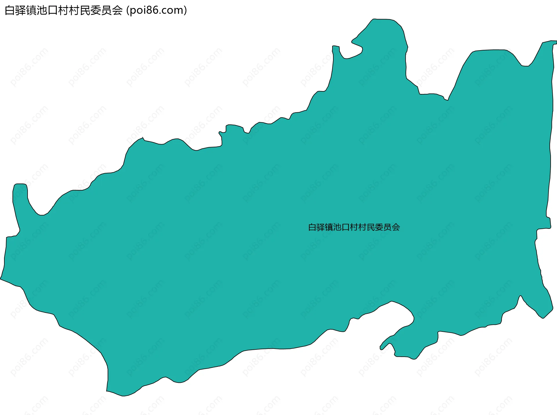 白驿镇池口村村民委员会边界地图