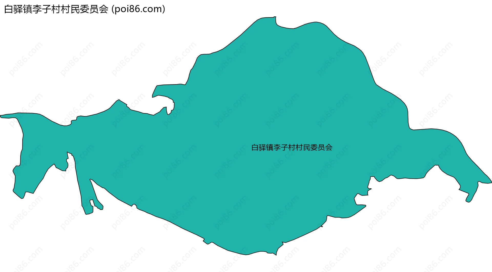 白驿镇李子村村民委员会边界地图