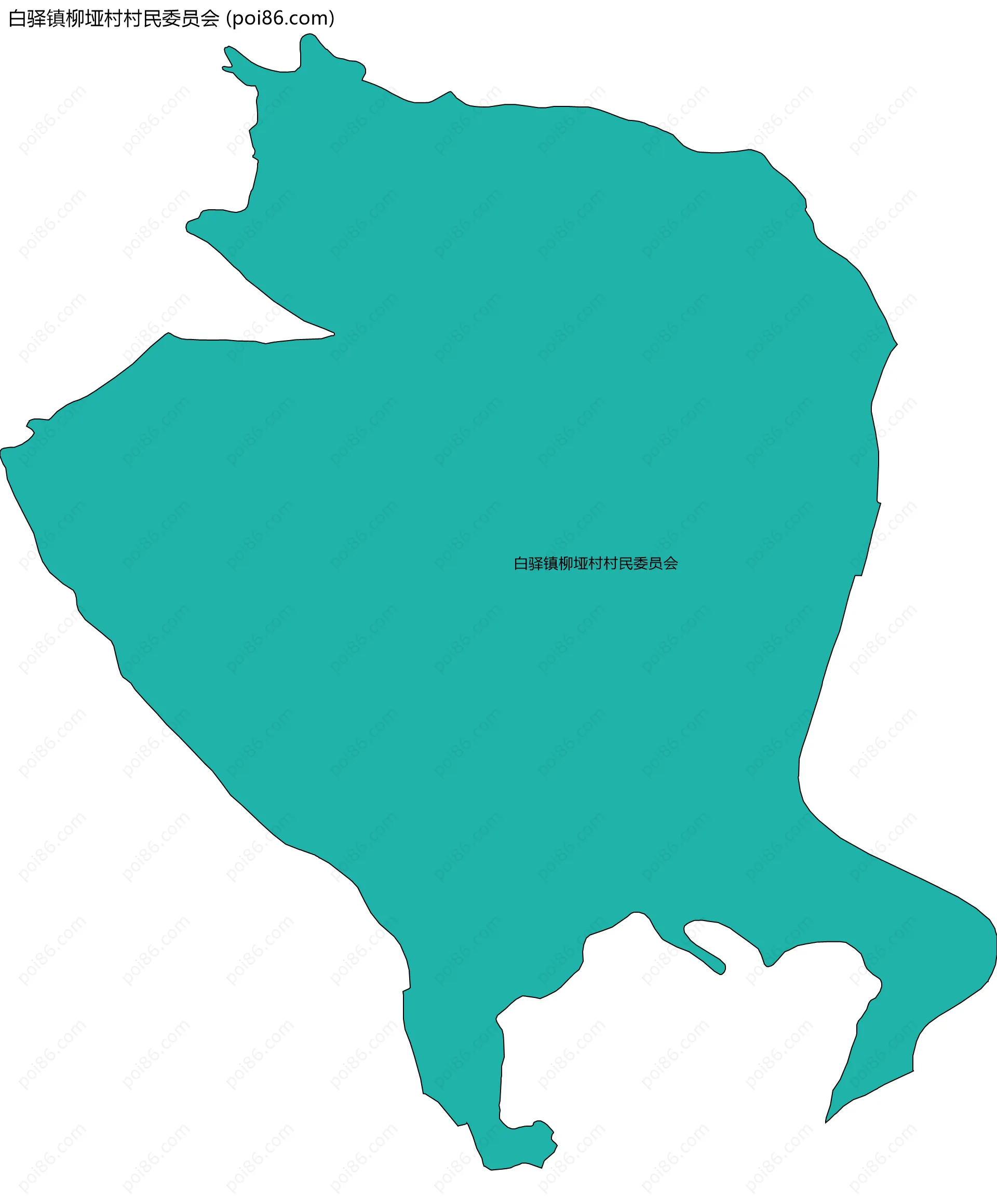 白驿镇柳垭村村民委员会边界地图