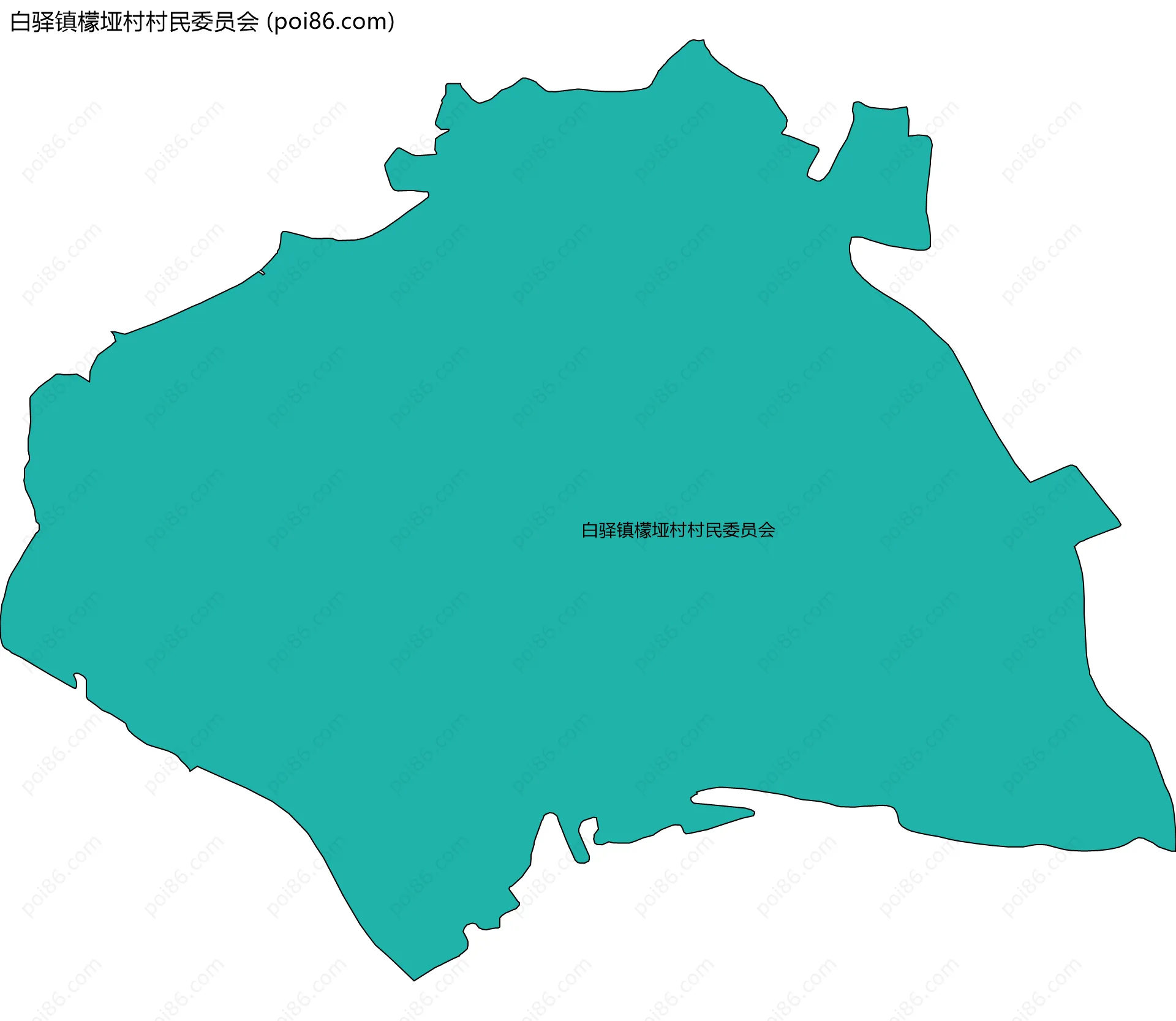 白驿镇檬垭村村民委员会边界地图