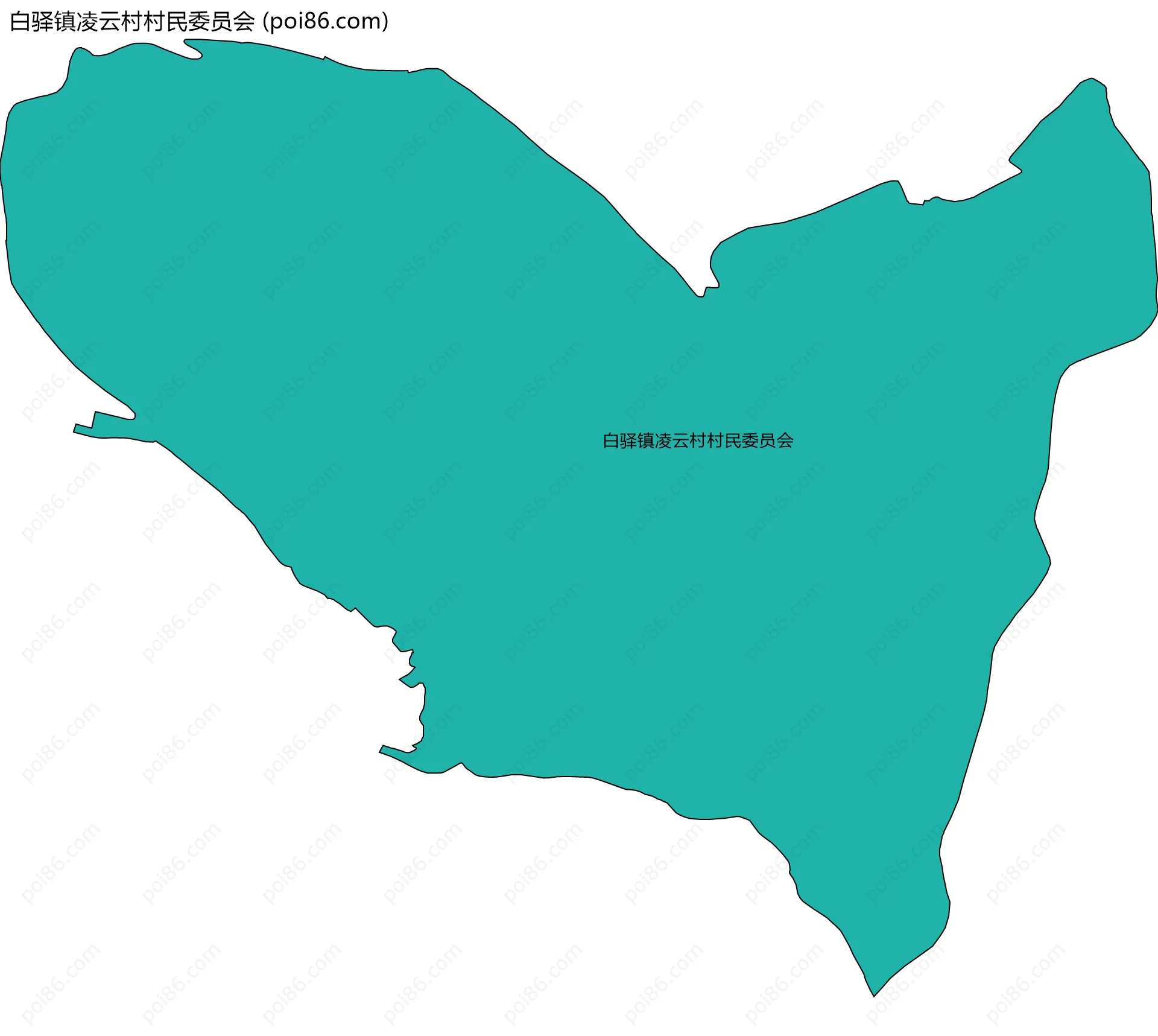白驿镇凌云村村民委员会边界地图