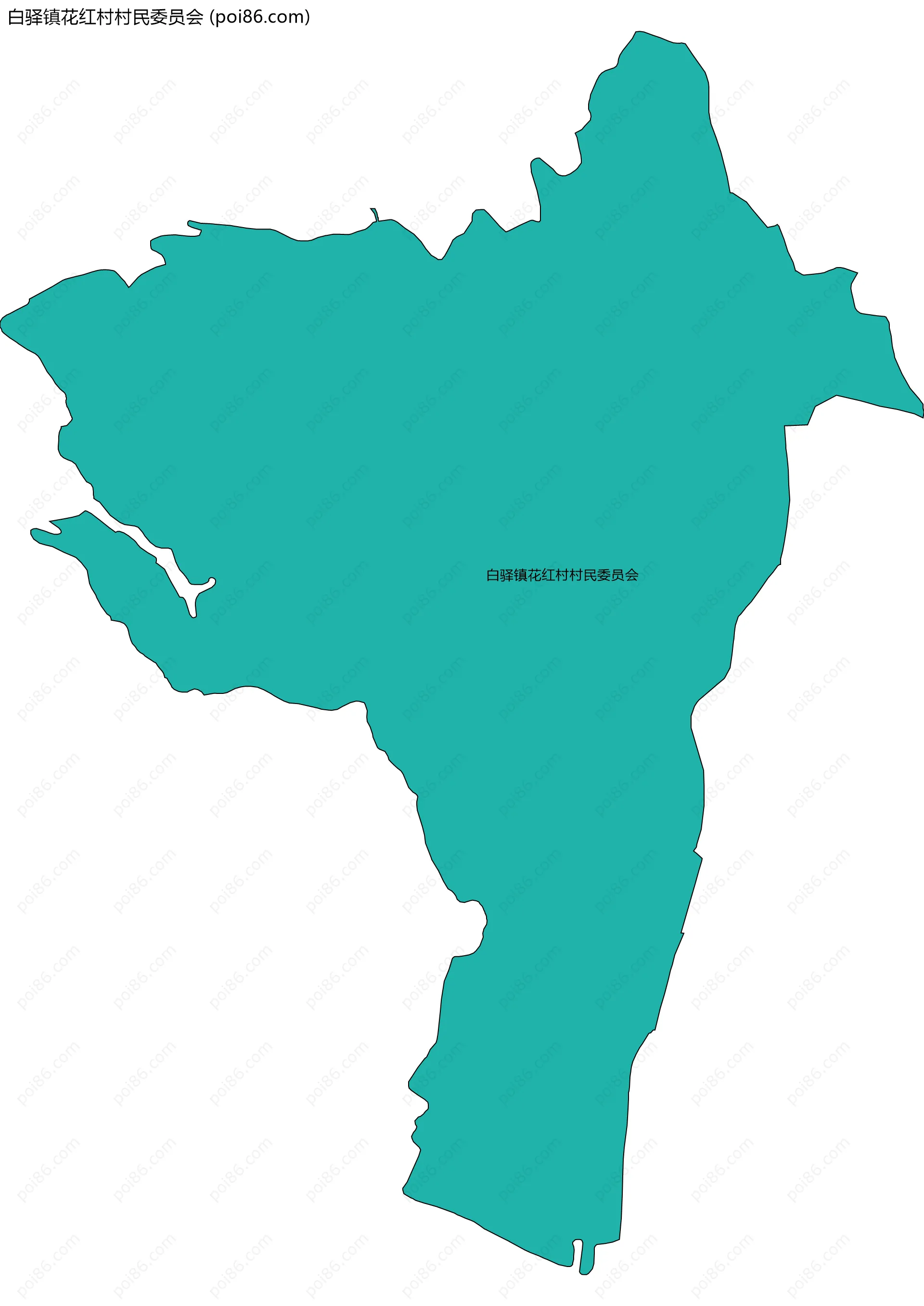 白驿镇花红村村民委员会边界地图