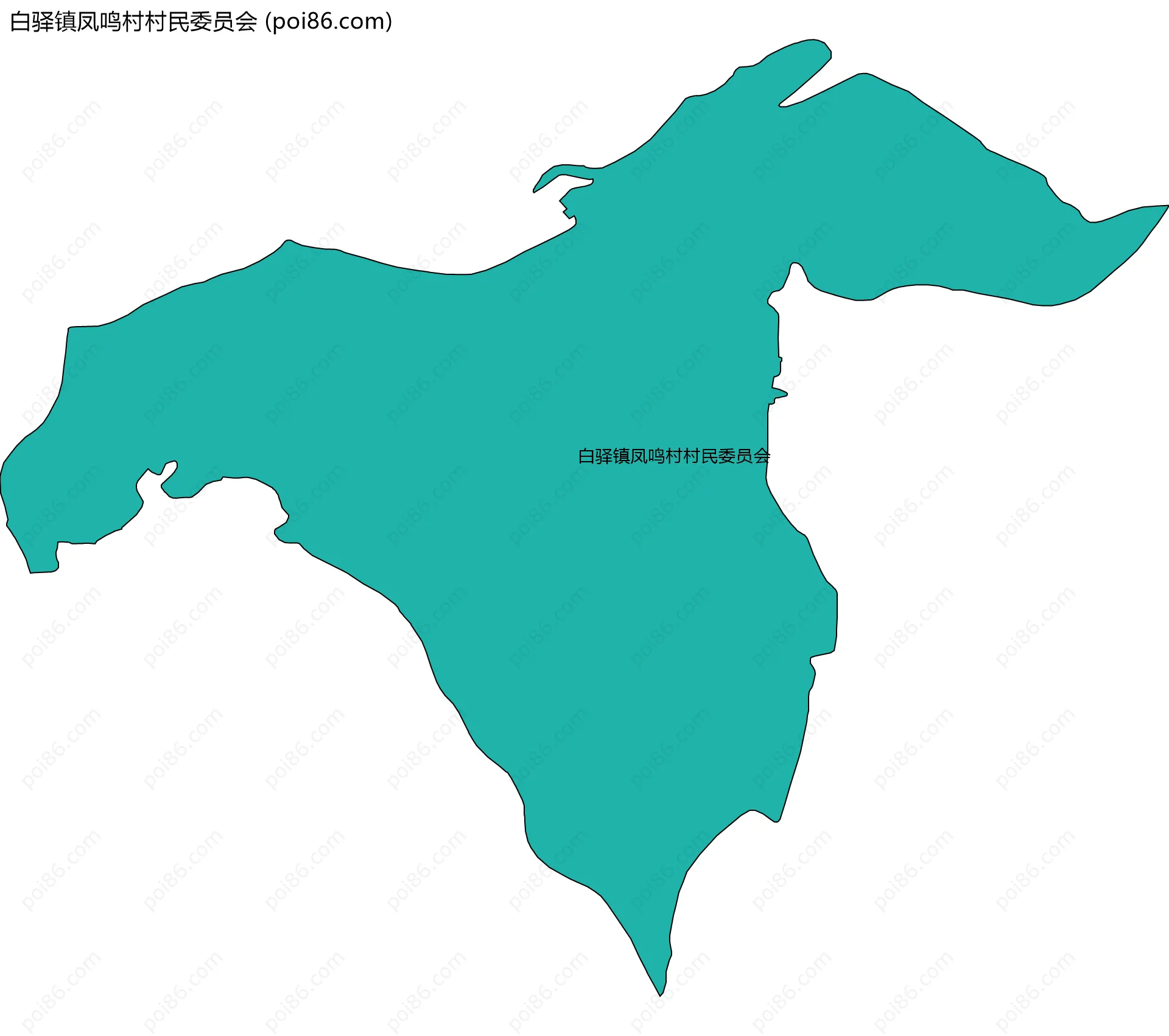 白驿镇凤鸣村村民委员会边界地图